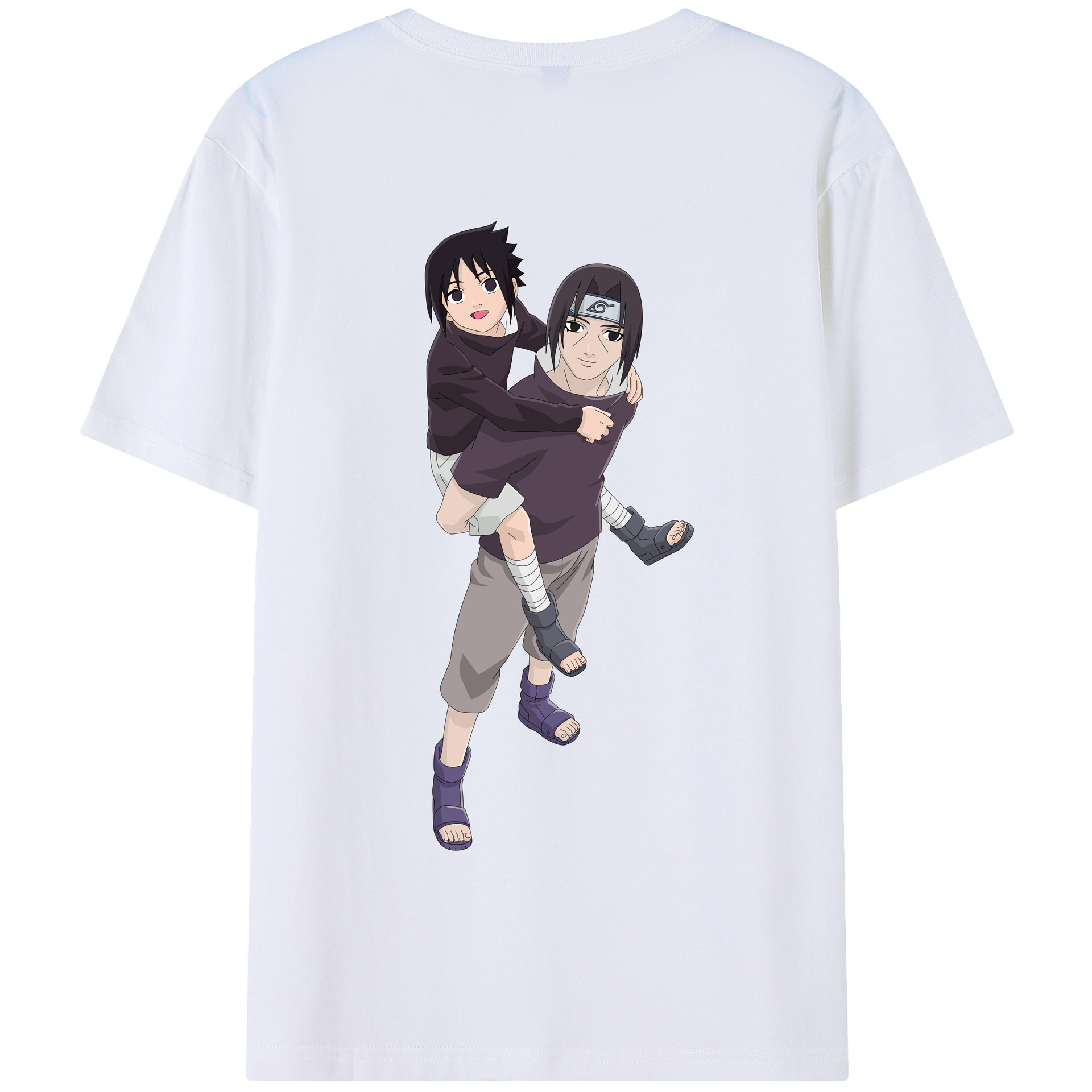 （画像用） NARUTO -ナルト- うちは イタチ Uchiha Itachi 綿100％半袖Tシャツ（背面プリント）