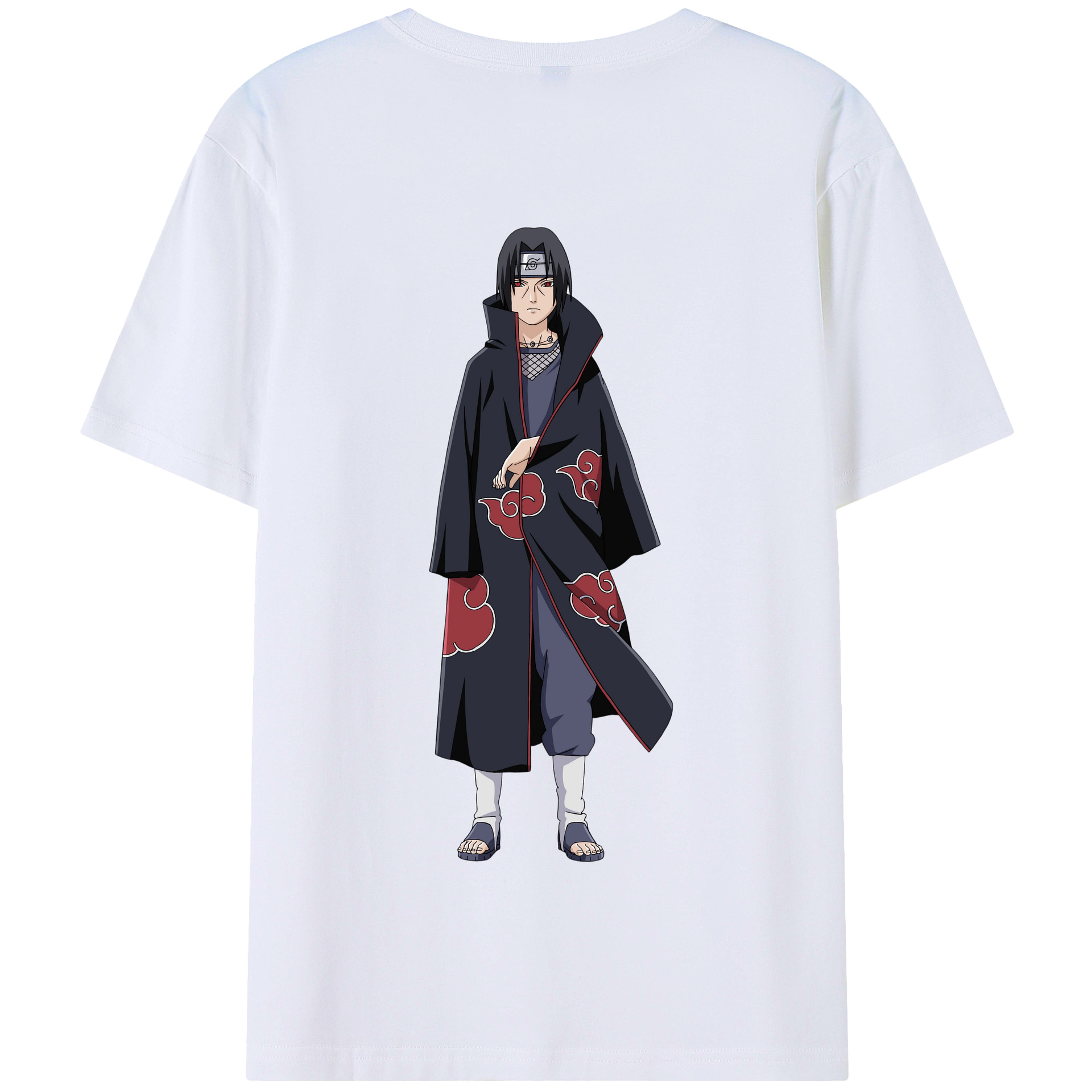 （画像用） NARUTO -ナルト- うちは イタチ Uchiha Itachi 綿100％半袖Tシャツ（背面プリント）