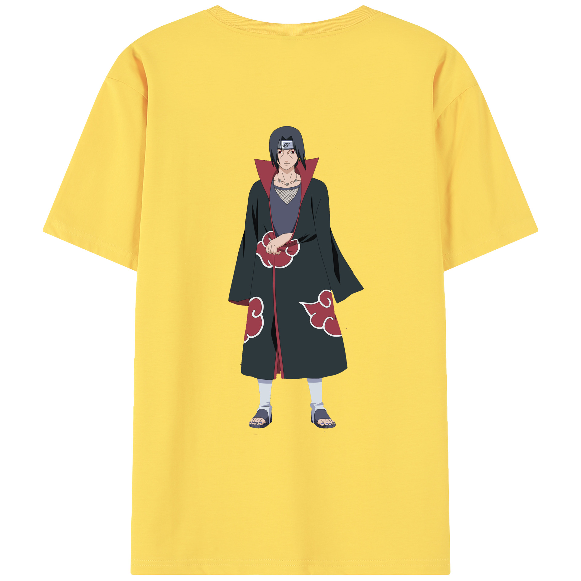 （画像用） NARUTO -ナルト- うちは イタチ Uchiha Itachi 綿100％半袖Tシャツ（背面プリント）