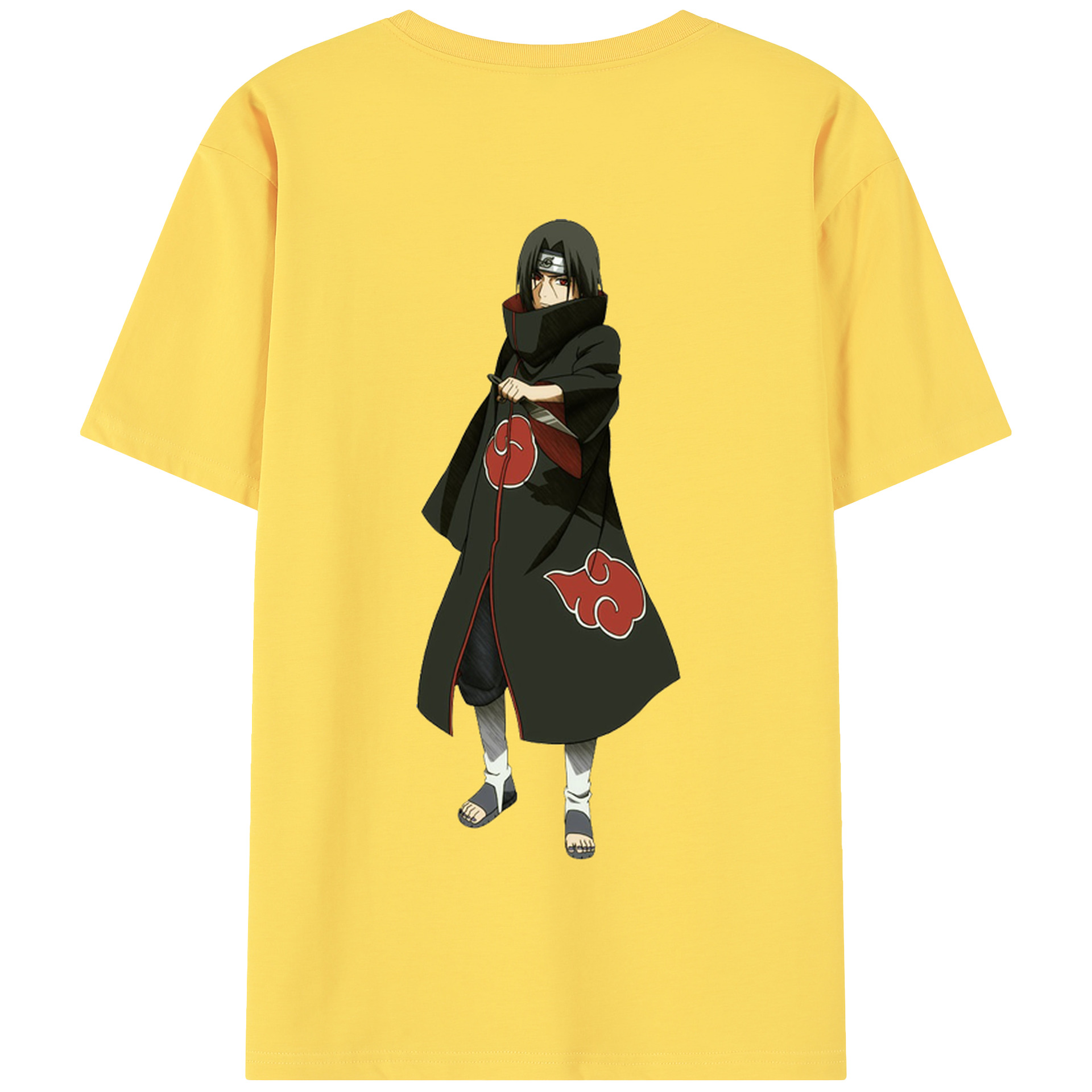 （画像用） NARUTO -ナルト- うちは イタチ Uchiha Itachi 綿100％半袖Tシャツ（背面プリント）