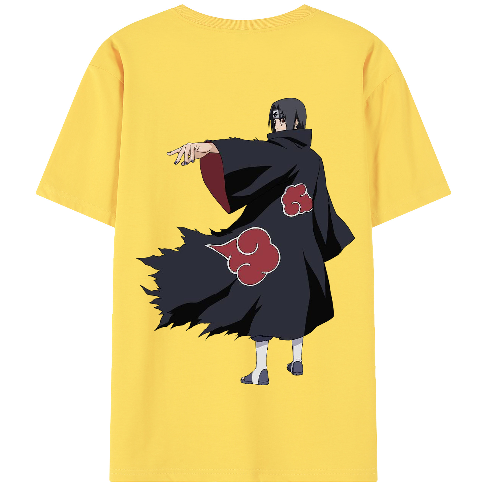 （画像用） NARUTO -ナルト- うちは イタチ Uchiha Itachi 綿100％半袖Tシャツ（背面プリント）