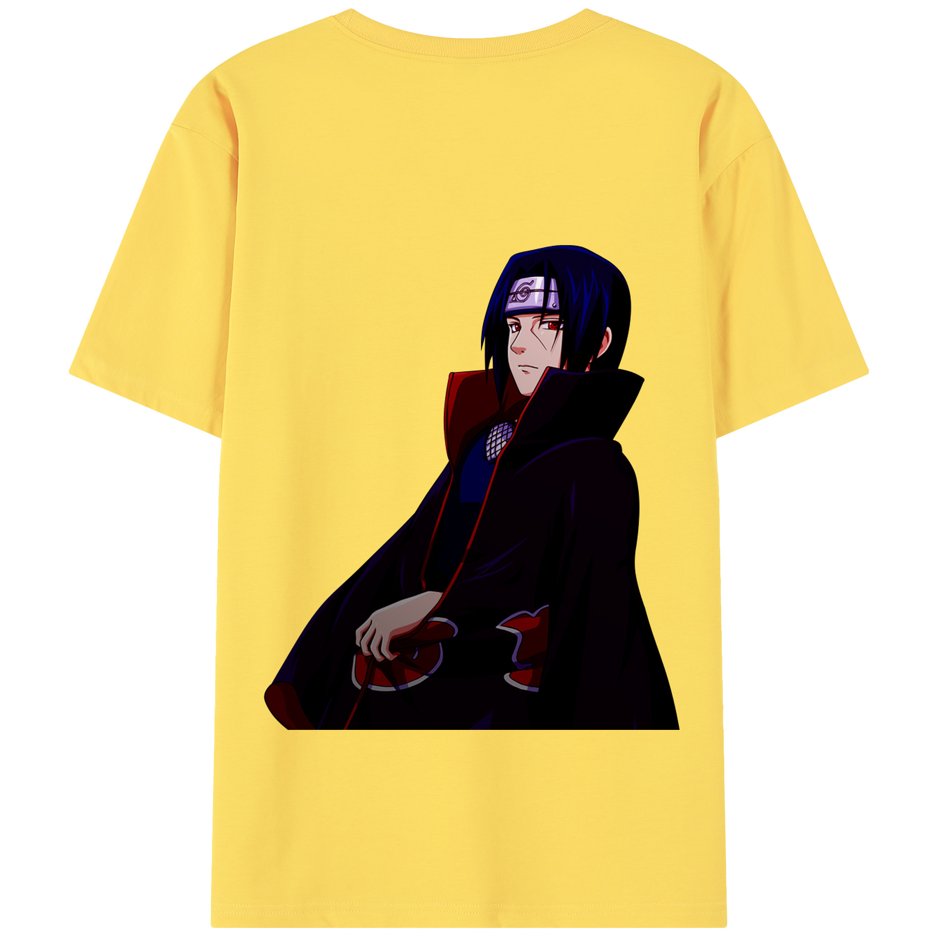 （画像用） NARUTO -ナルト- うちは イタチ Uchiha Itachi 綿100％半袖Tシャツ（背面プリント）