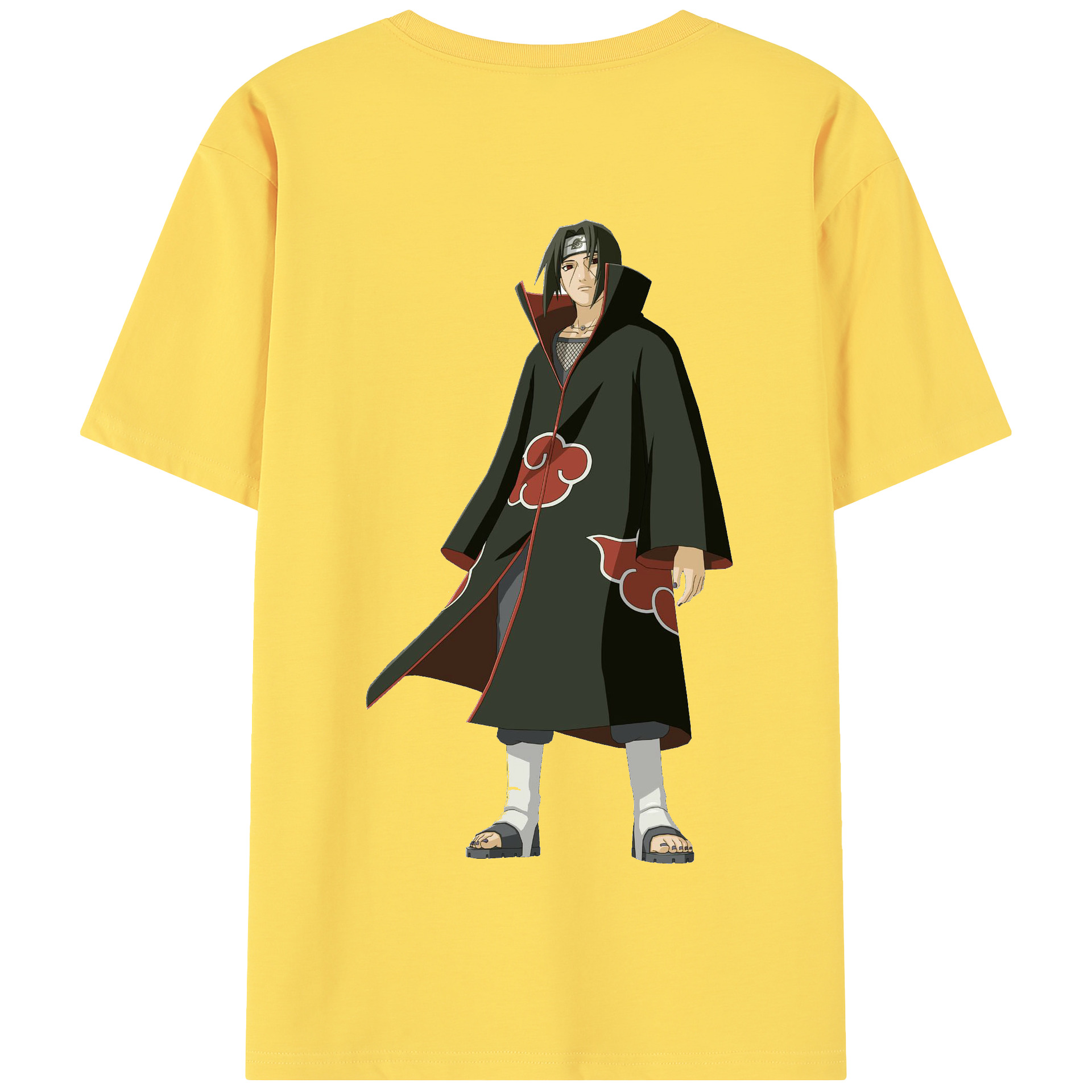 （画像用） NARUTO -ナルト- うちは イタチ Uchiha Itachi 綿100％半袖Tシャツ（背面プリント）