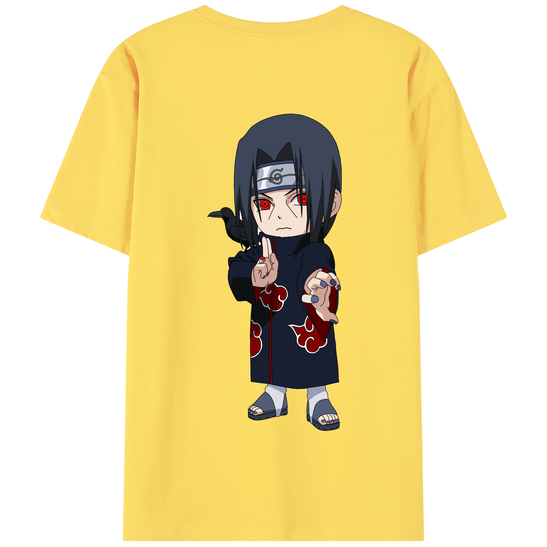 （画像用） NARUTO -ナルト- うちは イタチ Uchiha Itachi 綿100％半袖Tシャツ（背面プリント）