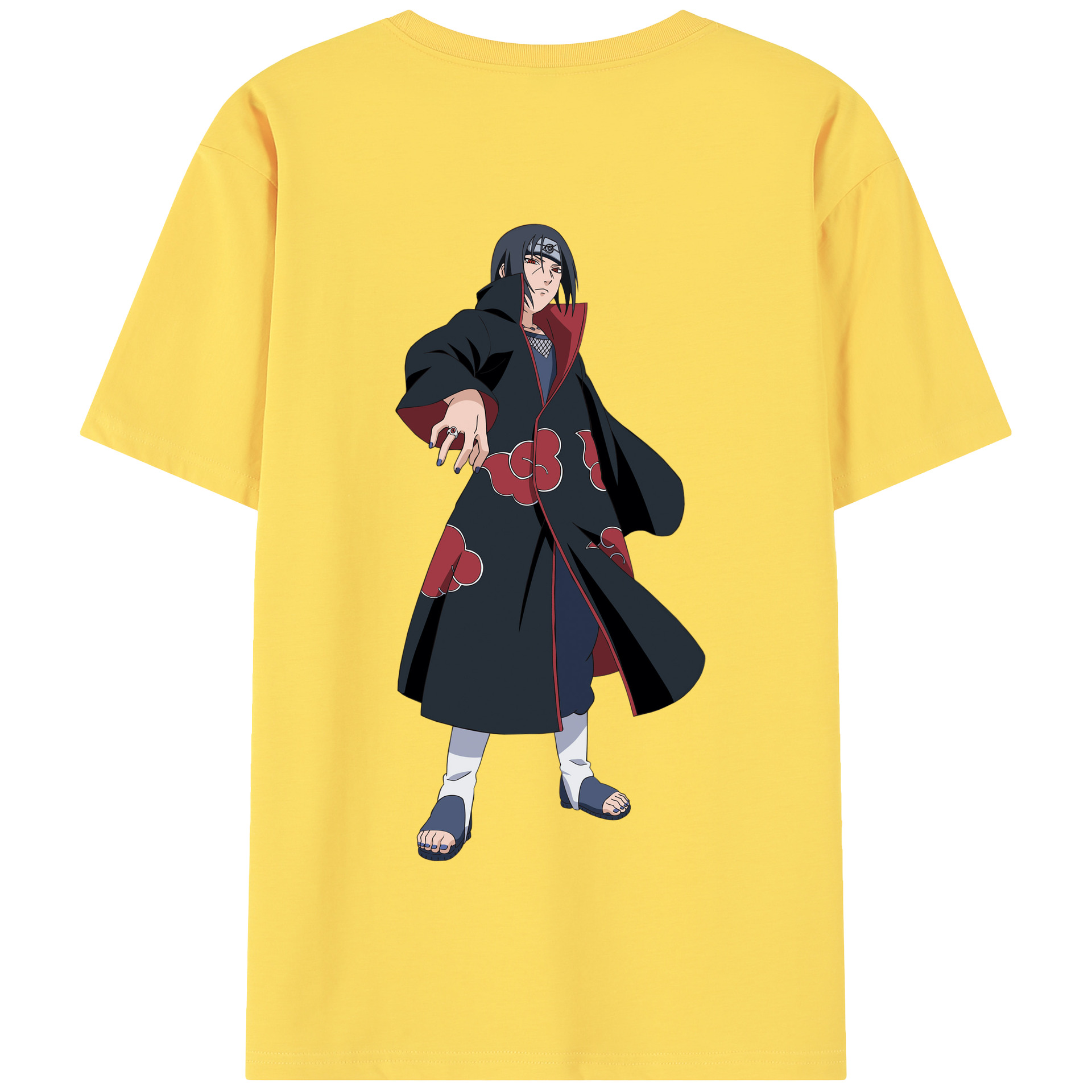 （画像用） NARUTO -ナルト- うちは イタチ Uchiha Itachi 綿100％半袖Tシャツ（背面プリント）