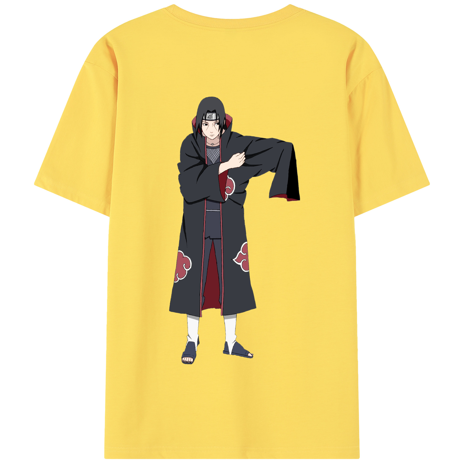 （画像用） NARUTO -ナルト- うちは イタチ Uchiha Itachi 綿100％半袖Tシャツ（背面プリント）