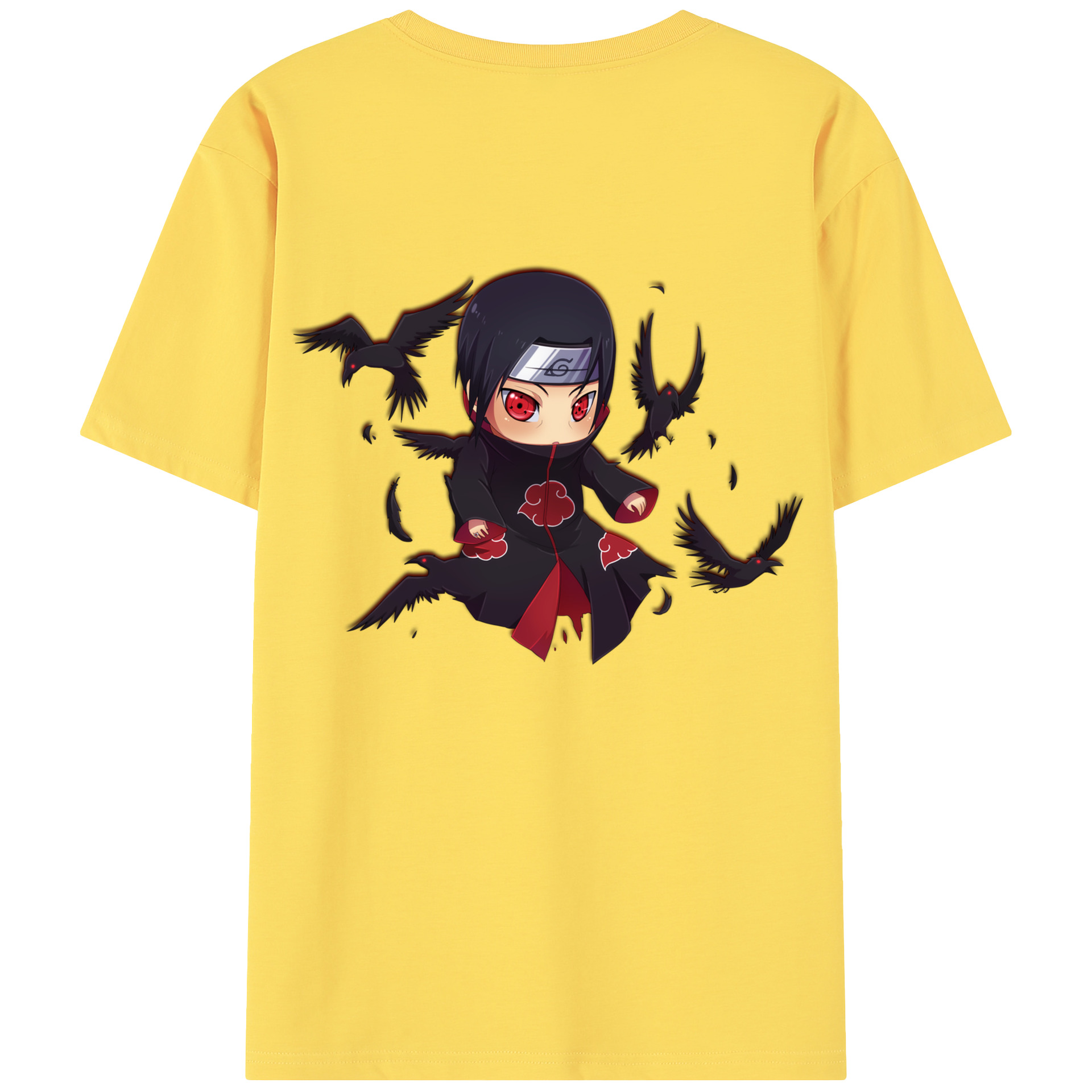 （画像用） NARUTO -ナルト- うちは イタチ Uchiha Itachi 綿100％半袖Tシャツ（背面プリント）