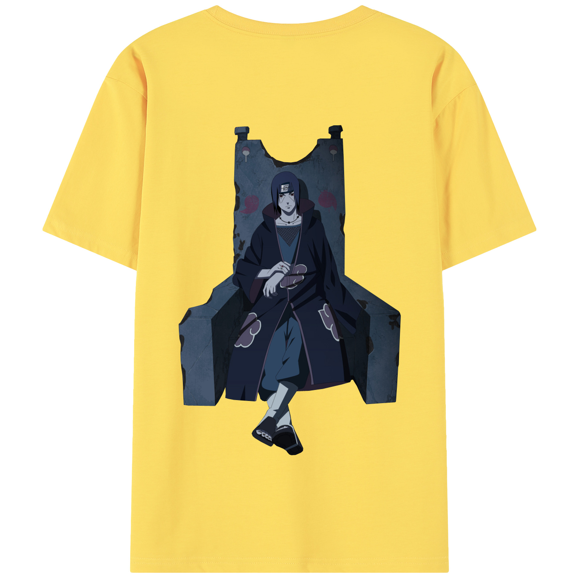 （画像用） NARUTO -ナルト- うちは イタチ Uchiha Itachi 綿100％半袖Tシャツ（背面プリント）