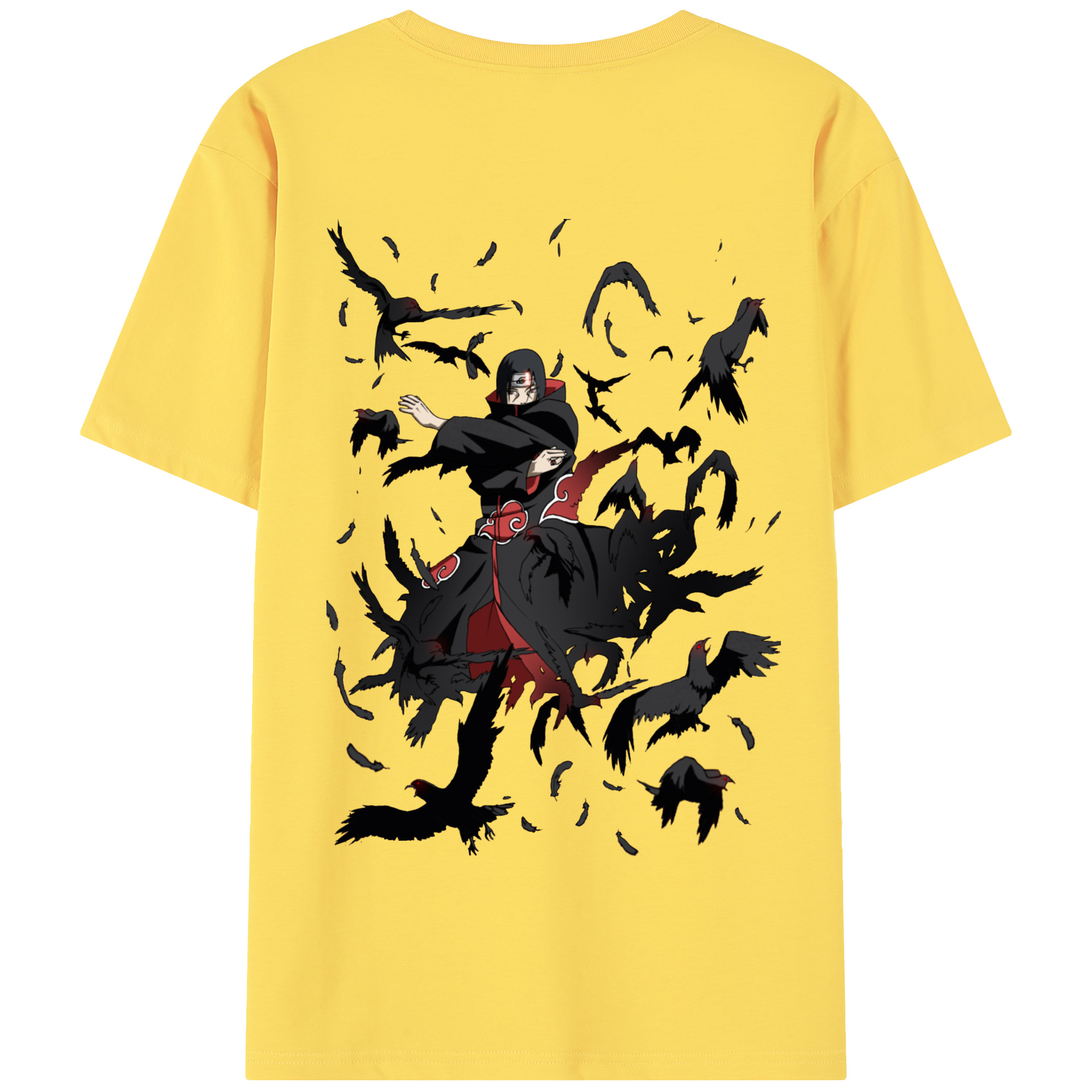 （画像用） NARUTO -ナルト- うちは イタチ Uchiha Itachi 綿100％半袖Tシャツ（背面プリント）