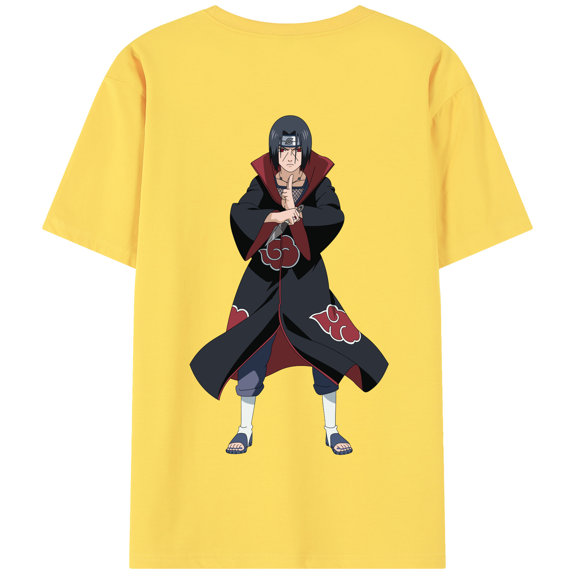 （画像用） NARUTO -ナルト- うちは イタチ Uchiha Itachi 綿100％半袖Tシャツ（背面プリント）