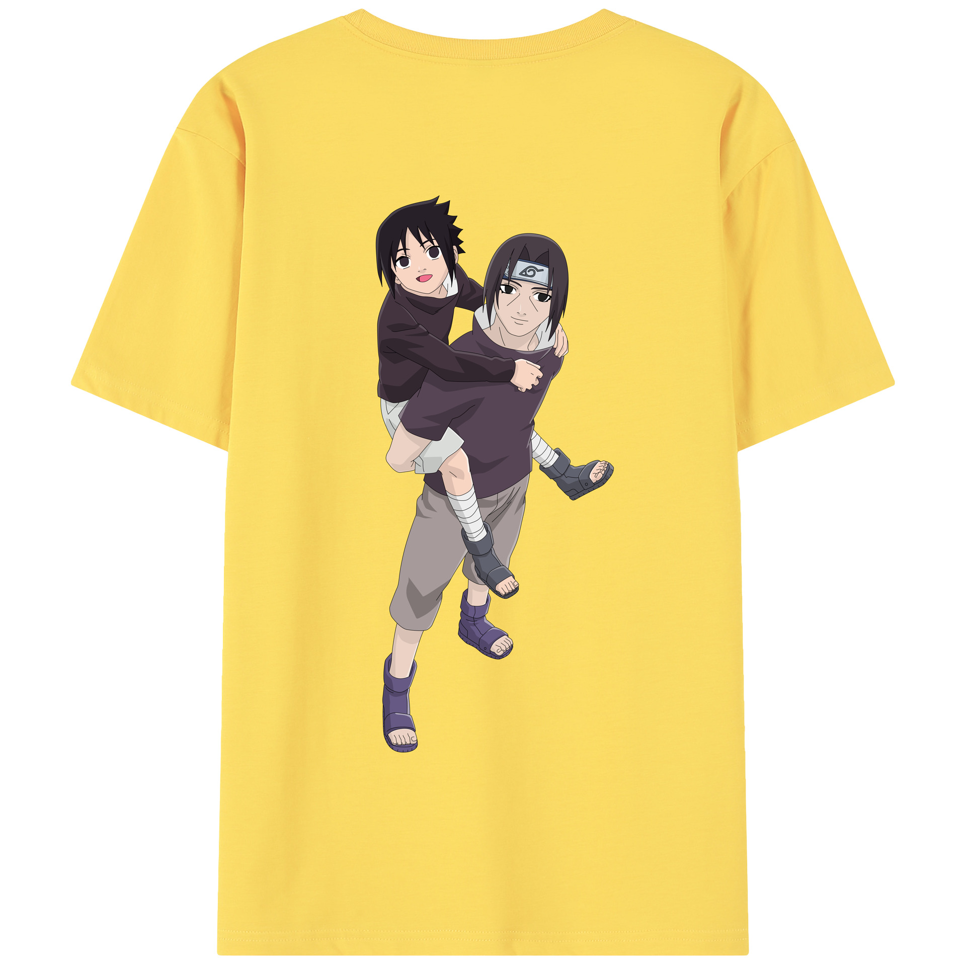 （画像用） NARUTO -ナルト- うちは イタチ Uchiha Itachi 綿100％半袖Tシャツ（背面プリント）