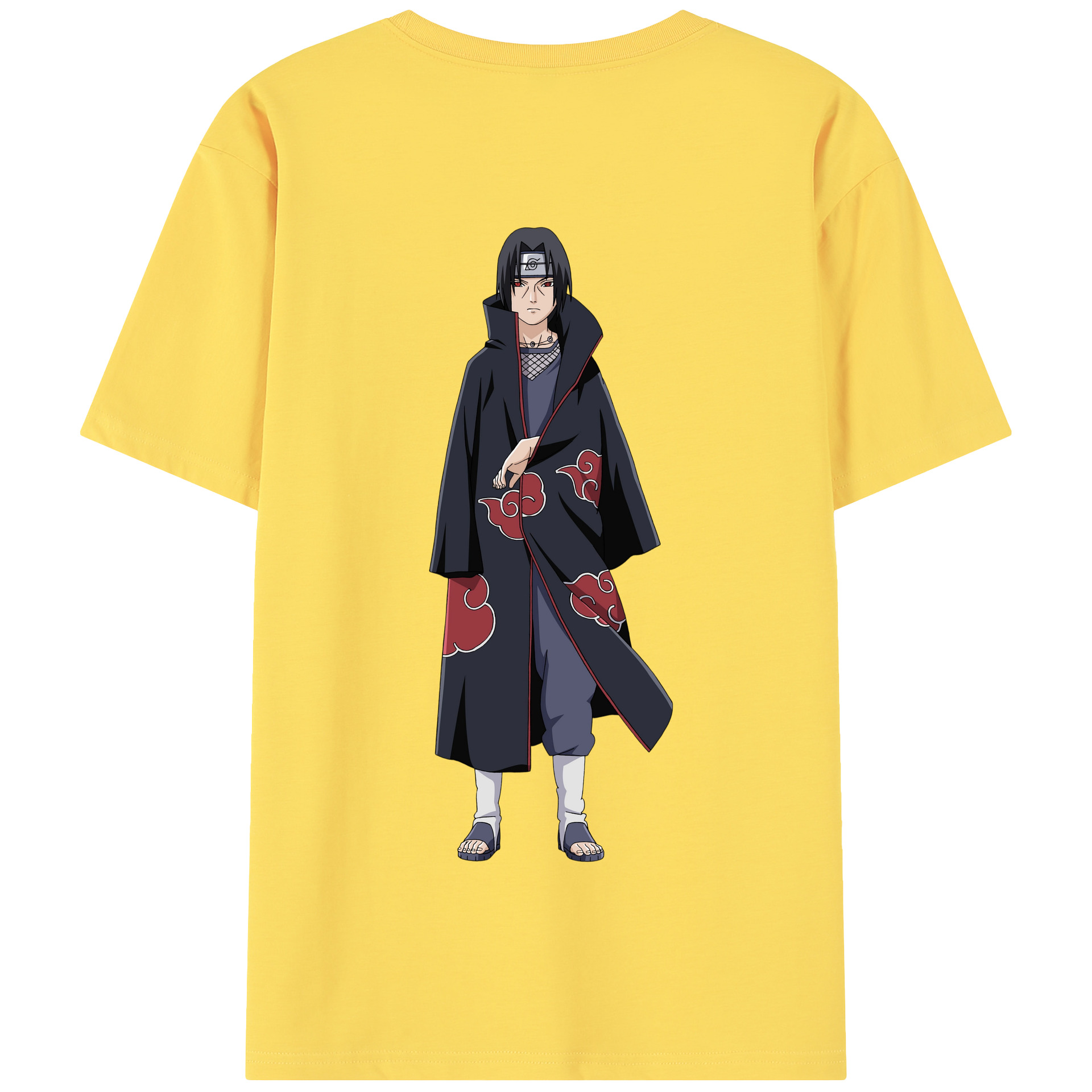 （画像用） NARUTO -ナルト- うちは イタチ Uchiha Itachi 綿100％半袖Tシャツ（背面プリント）