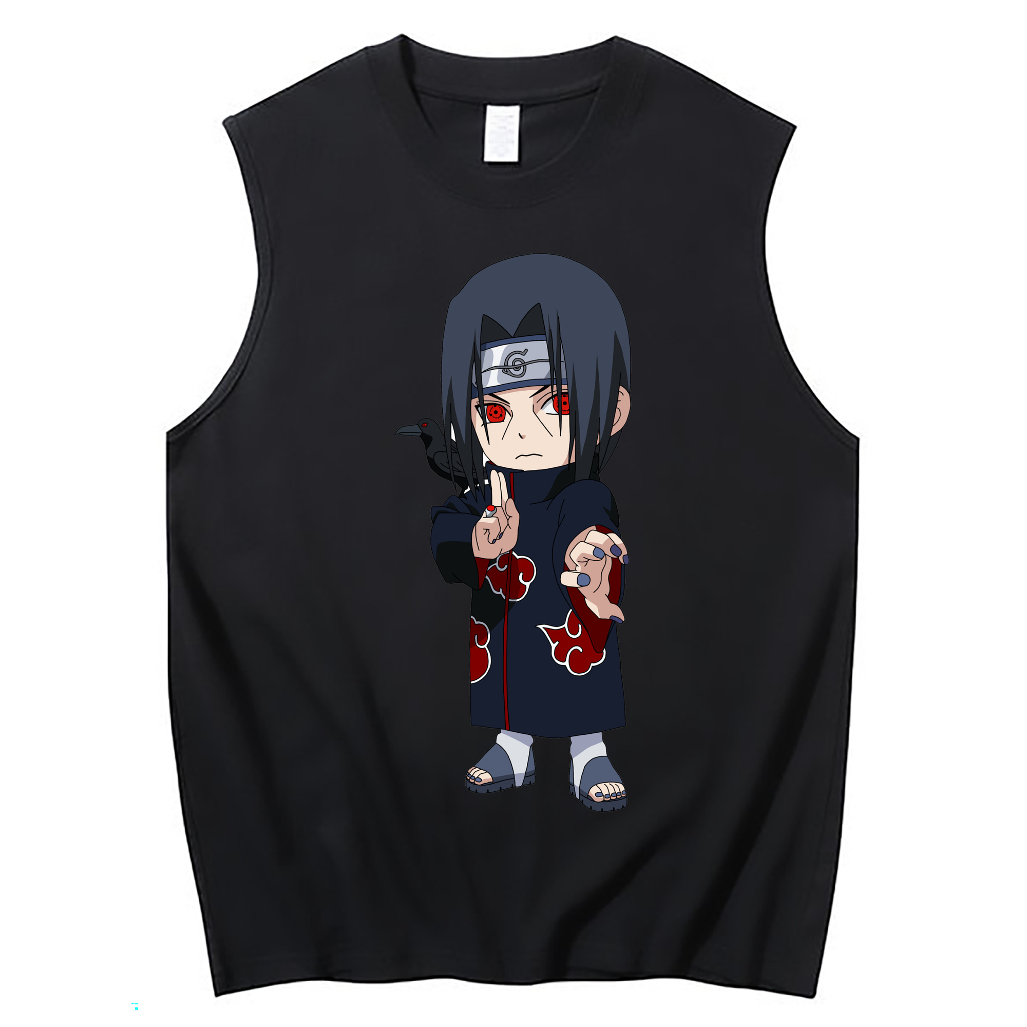 （画像用） NARUTO -ナルト- うちは イタチ Uchiha Itachi コットン100％タンクトップ（フロントプリント）