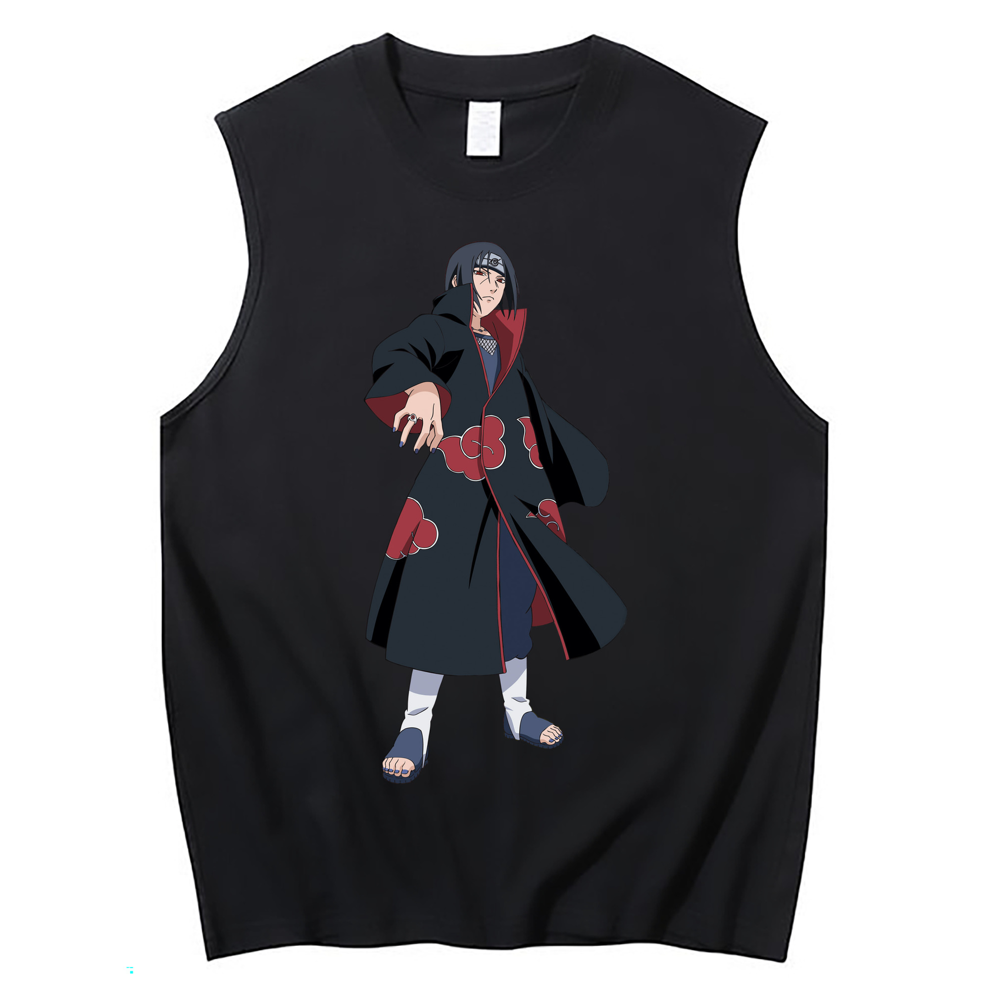 （画像用） NARUTO -ナルト- うちは イタチ Uchiha Itachi コットン100％タンクトップ（フロントプリント）