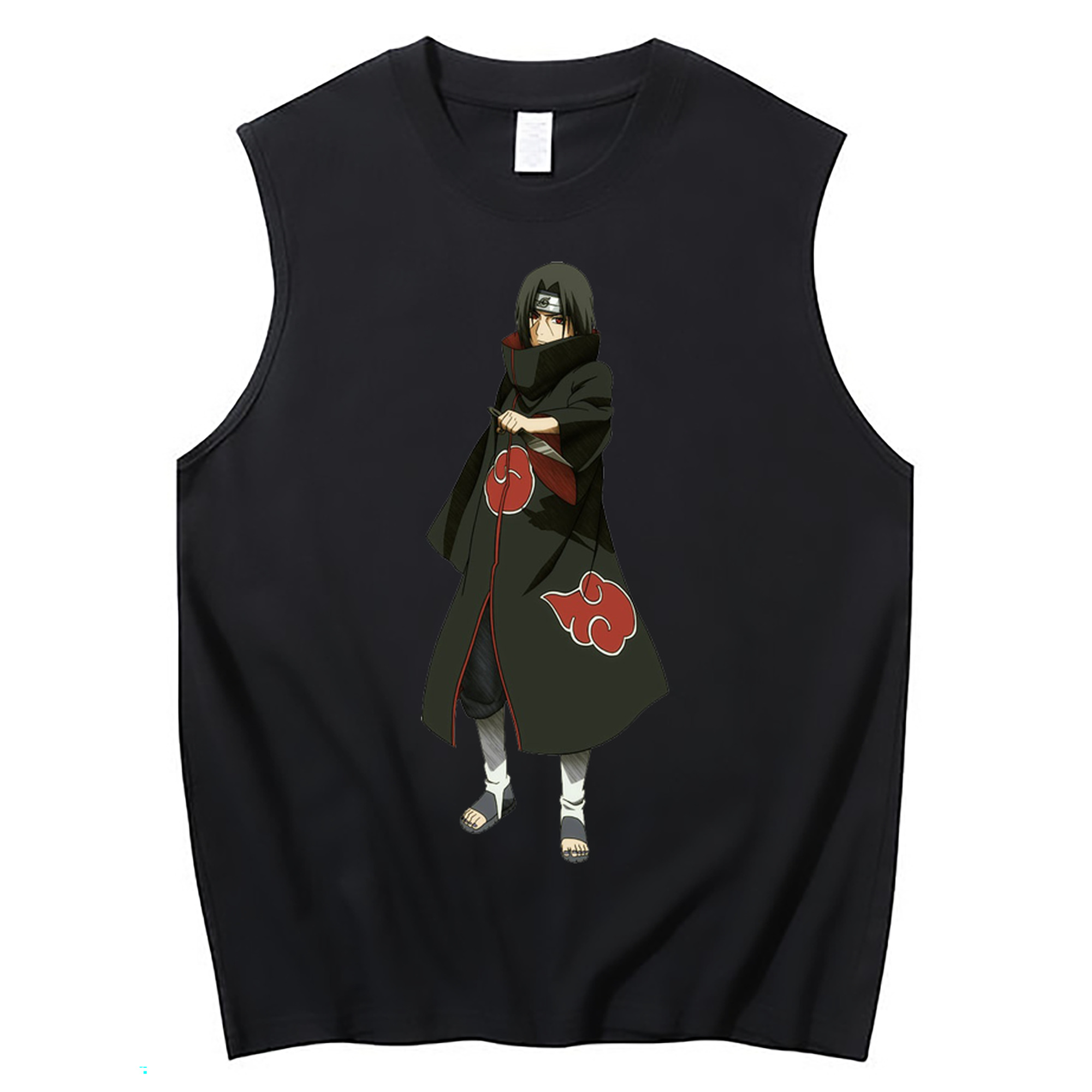 （画像用） NARUTO -ナルト- うちは イタチ Uchiha Itachi コットン100％タンクトップ（フロントプリント）