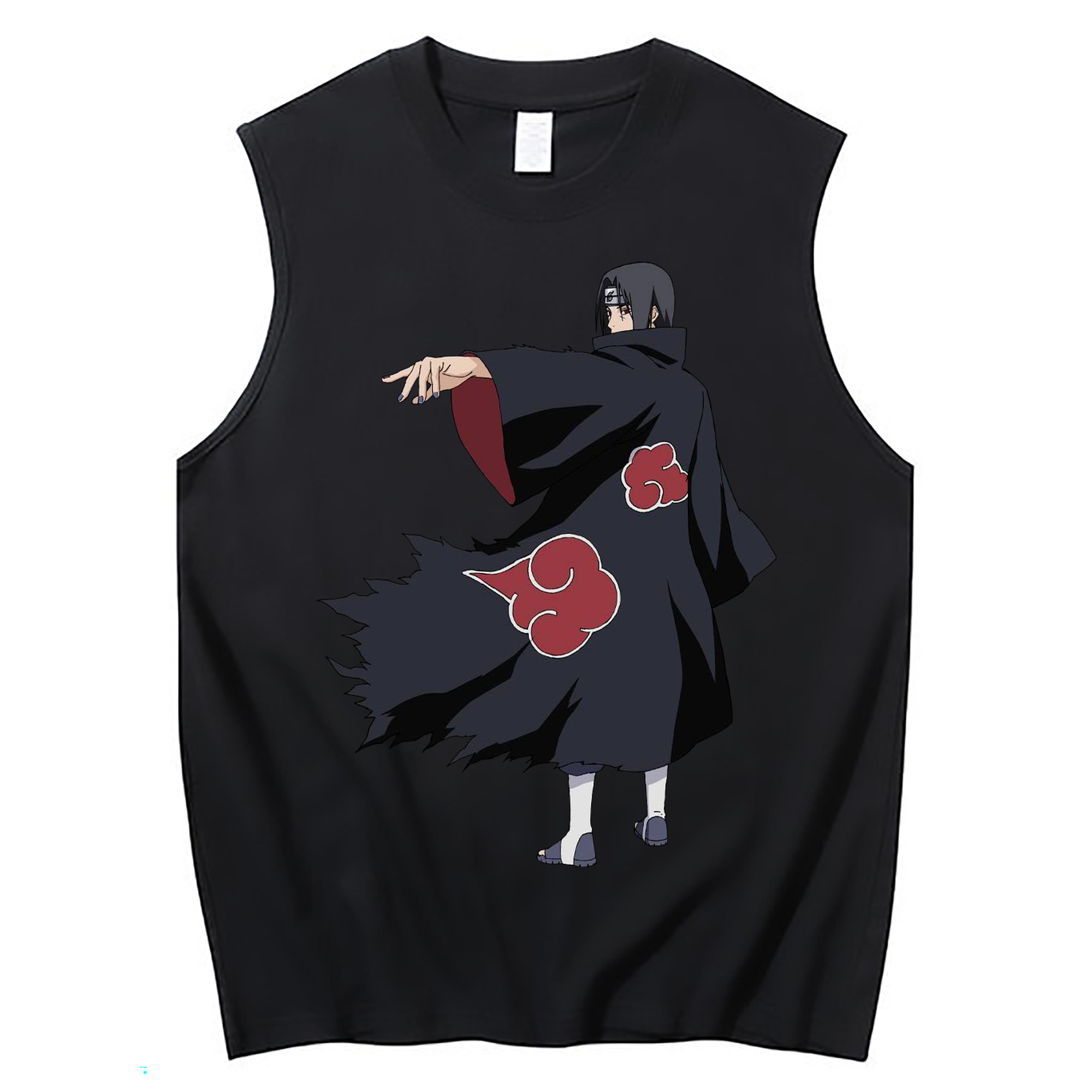 （画像用） NARUTO -ナルト- うちは イタチ Uchiha Itachi コットン100％タンクトップ（フロントプリント）