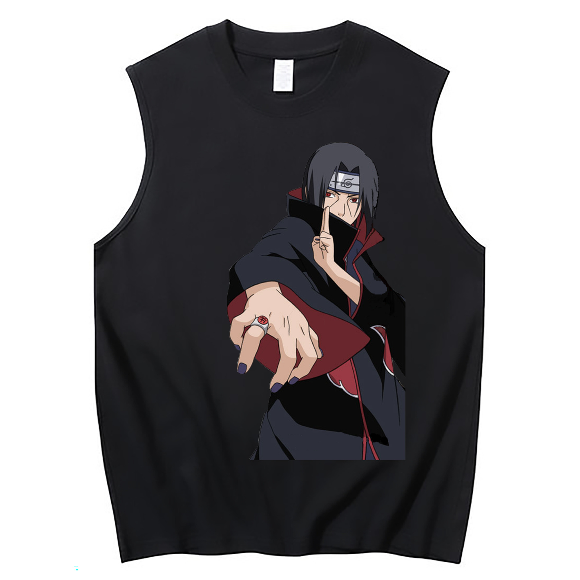 （画像用） NARUTO -ナルト- うちは イタチ Uchiha Itachi コットン100％タンクトップ（フロントプリント）
