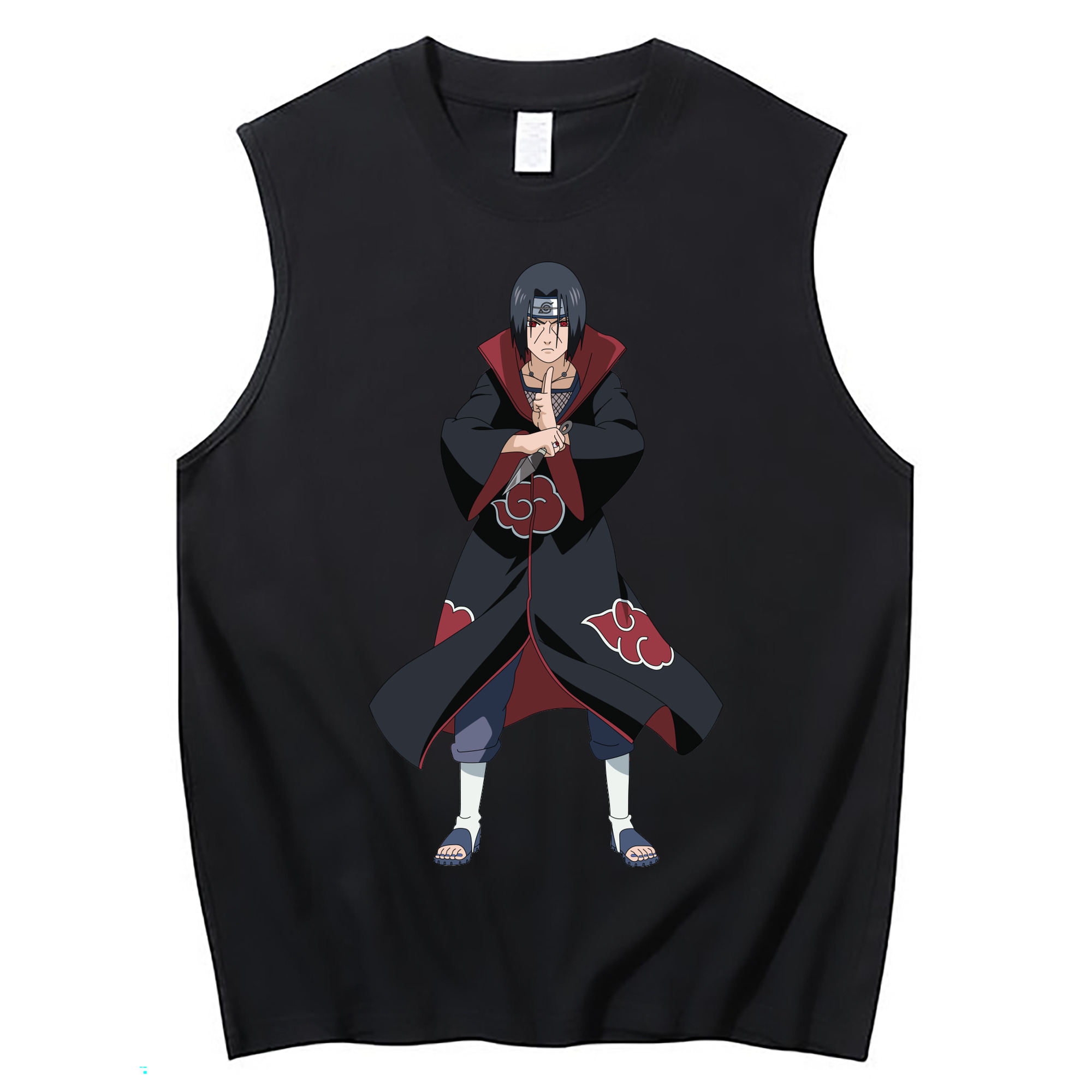 （画像用） NARUTO -ナルト- うちは イタチ Uchiha Itachi コットン100％タンクトップ（フロントプリント）
