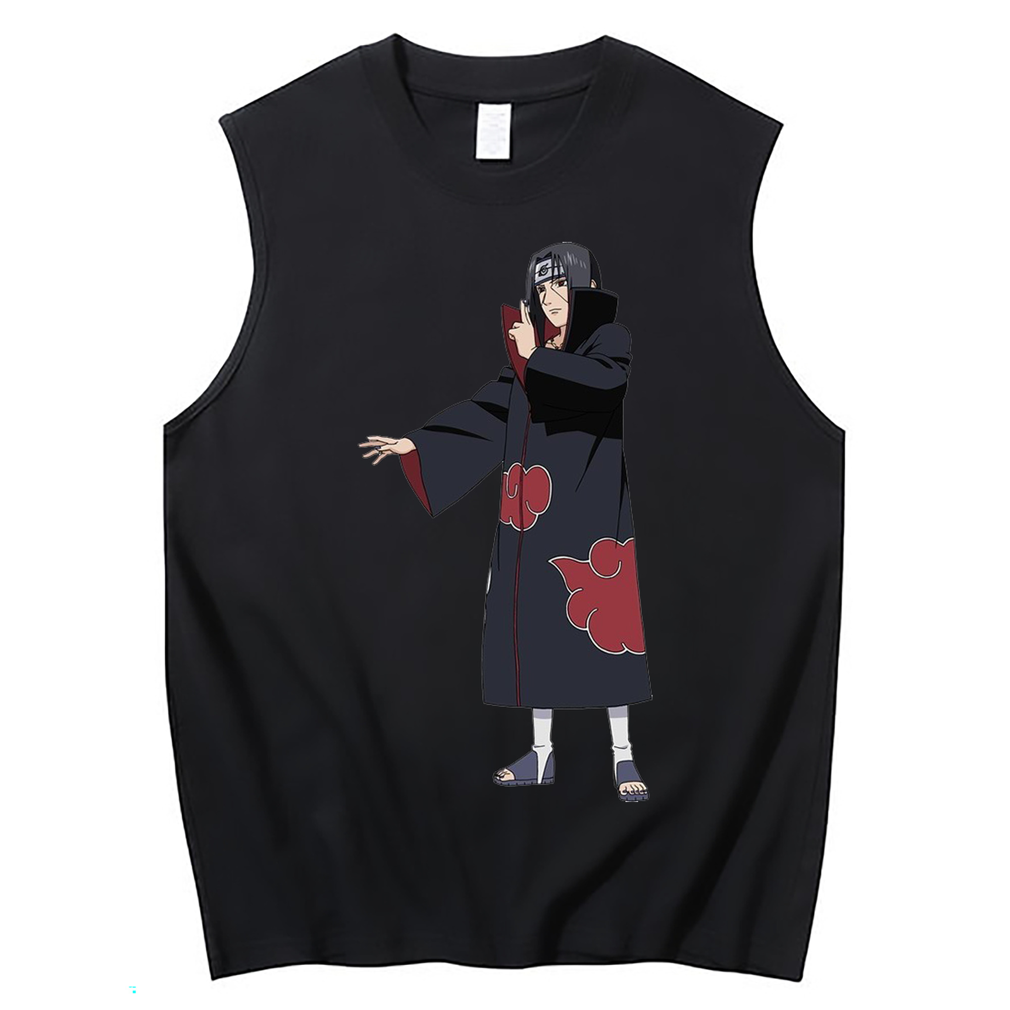 （画像用） NARUTO -ナルト- うちは イタチ Uchiha Itachi コットン100％タンクトップ（フロントプリント）