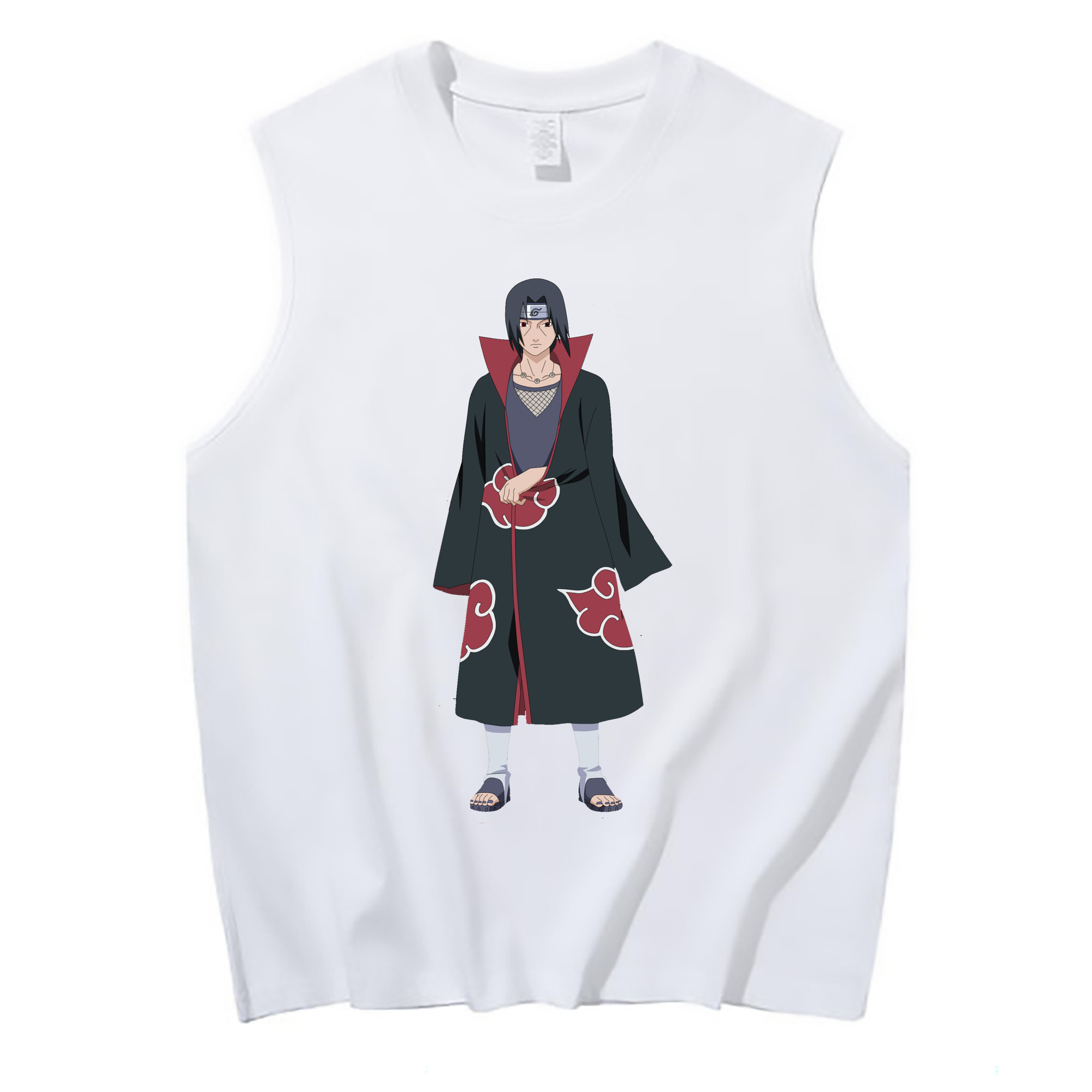 （画像用） NARUTO -ナルト- うちは イタチ Uchiha Itachi コットン100％タンクトップ（フロントプリント）