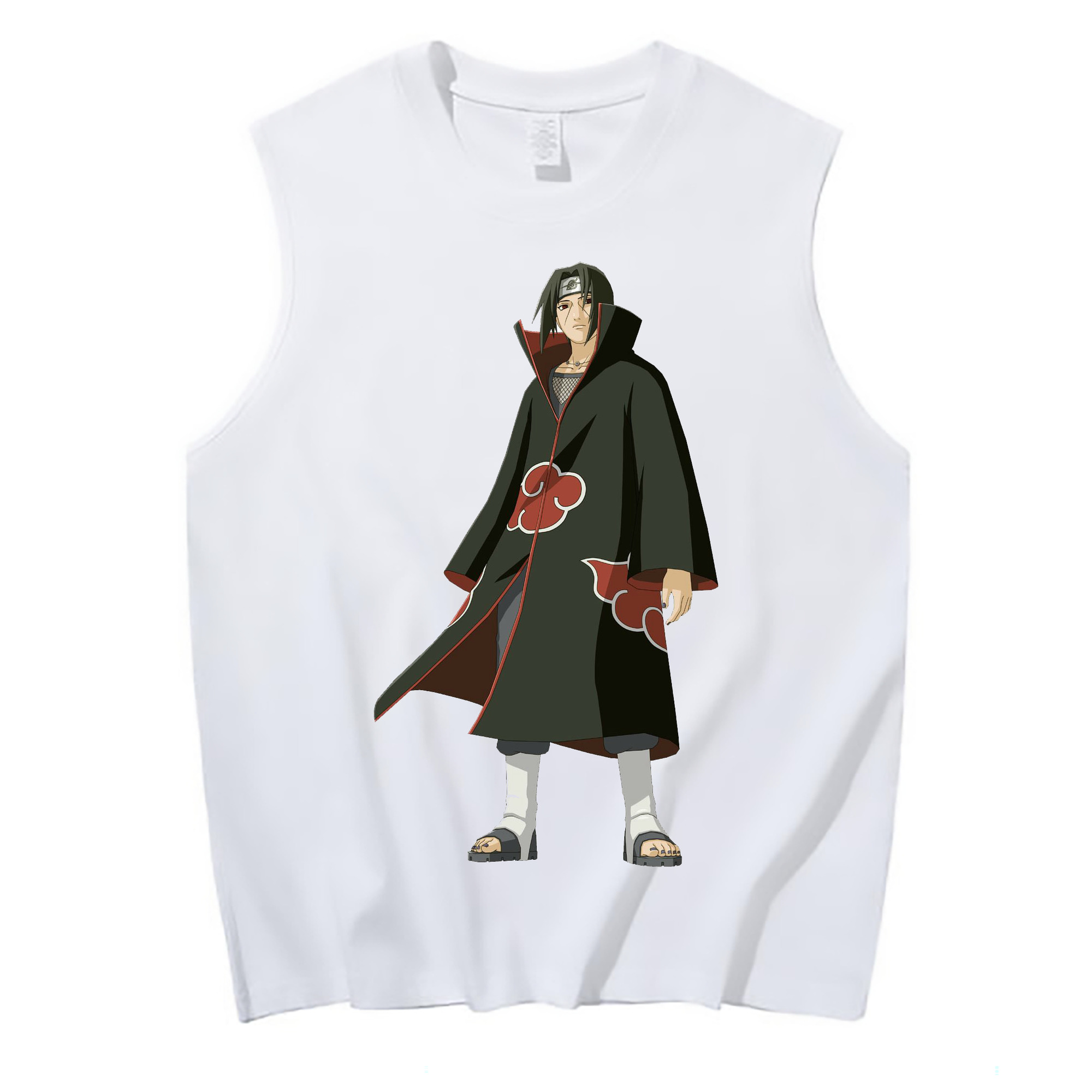 （画像用） NARUTO -ナルト- うちは イタチ Uchiha Itachi コットン100％タンクトップ（フロントプリント）