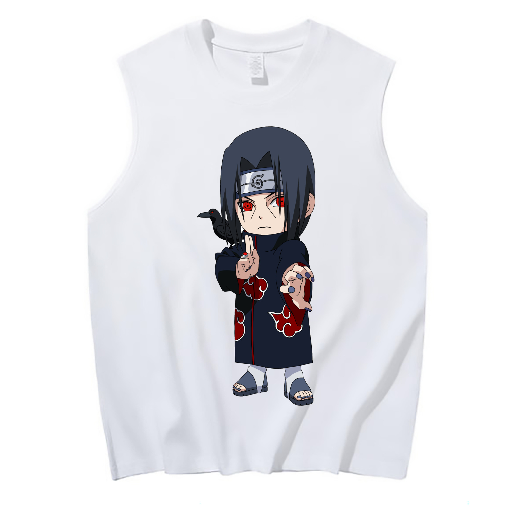 （画像用） NARUTO -ナルト- うちは イタチ Uchiha Itachi コットン100％タンクトップ（フロントプリント）