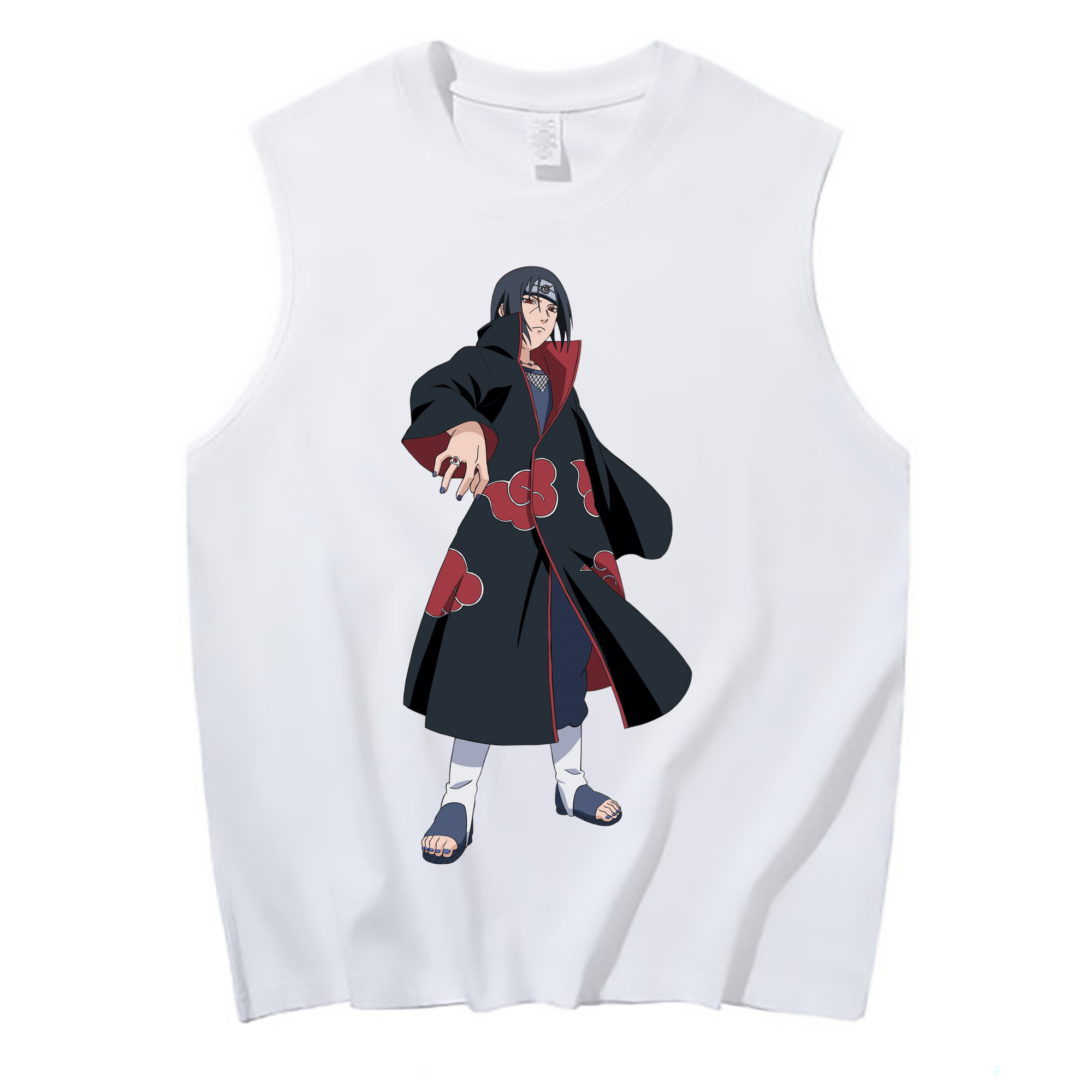 （画像用） NARUTO -ナルト- うちは イタチ Uchiha Itachi コットン100％タンクトップ（フロントプリント）
