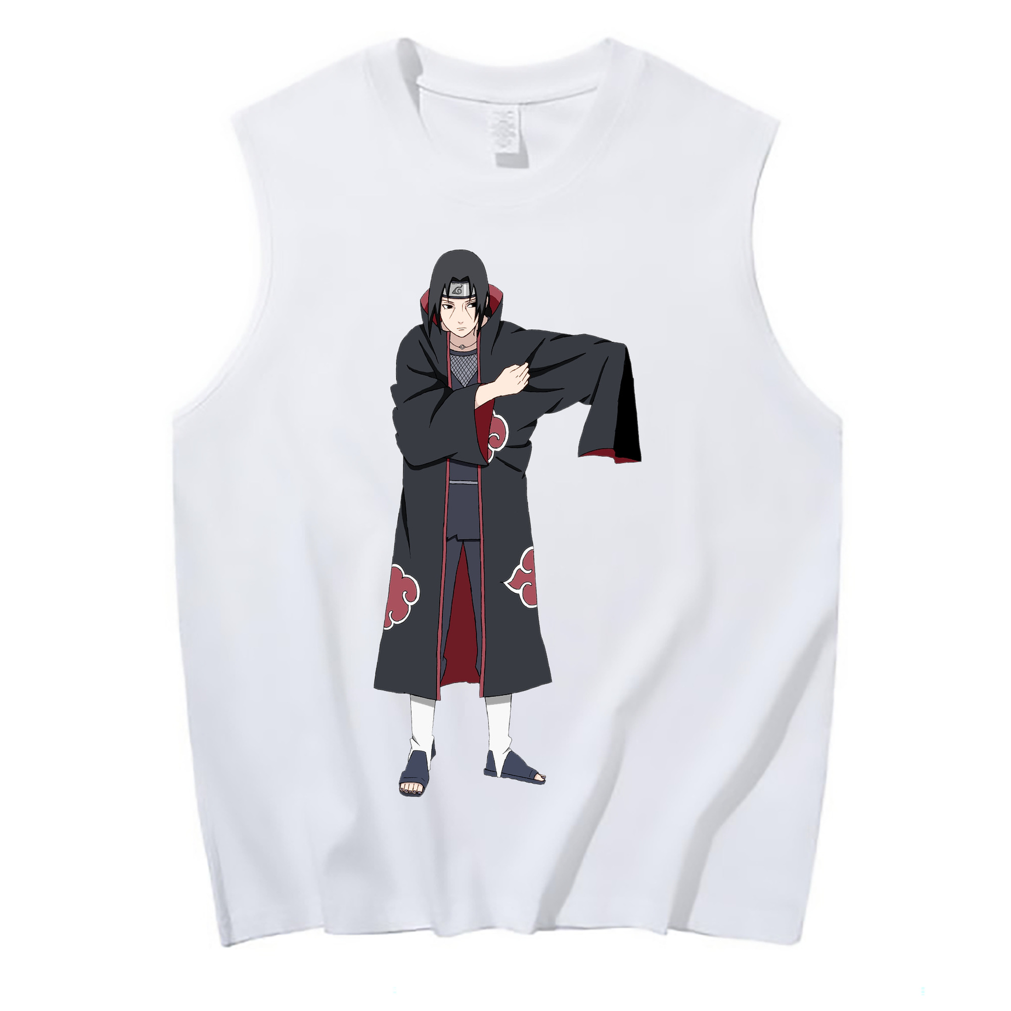 （画像用） NARUTO -ナルト- うちは イタチ Uchiha Itachi コットン100％タンクトップ（フロントプリント）