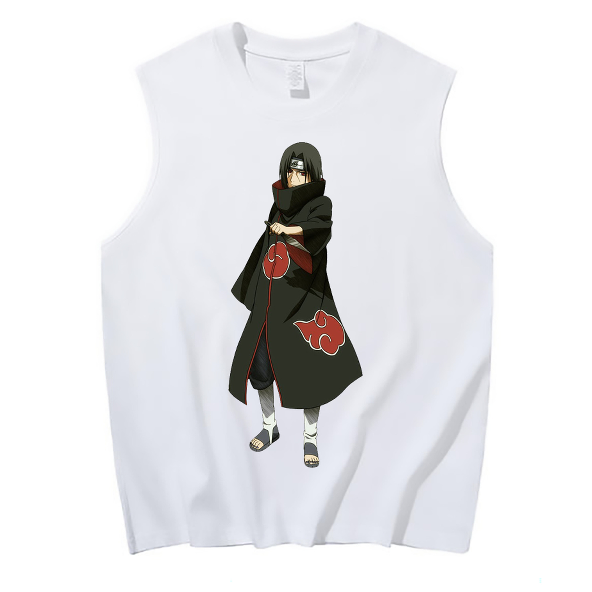 （画像用） NARUTO -ナルト- うちは イタチ Uchiha Itachi コットン100％タンクトップ（フロントプリント）