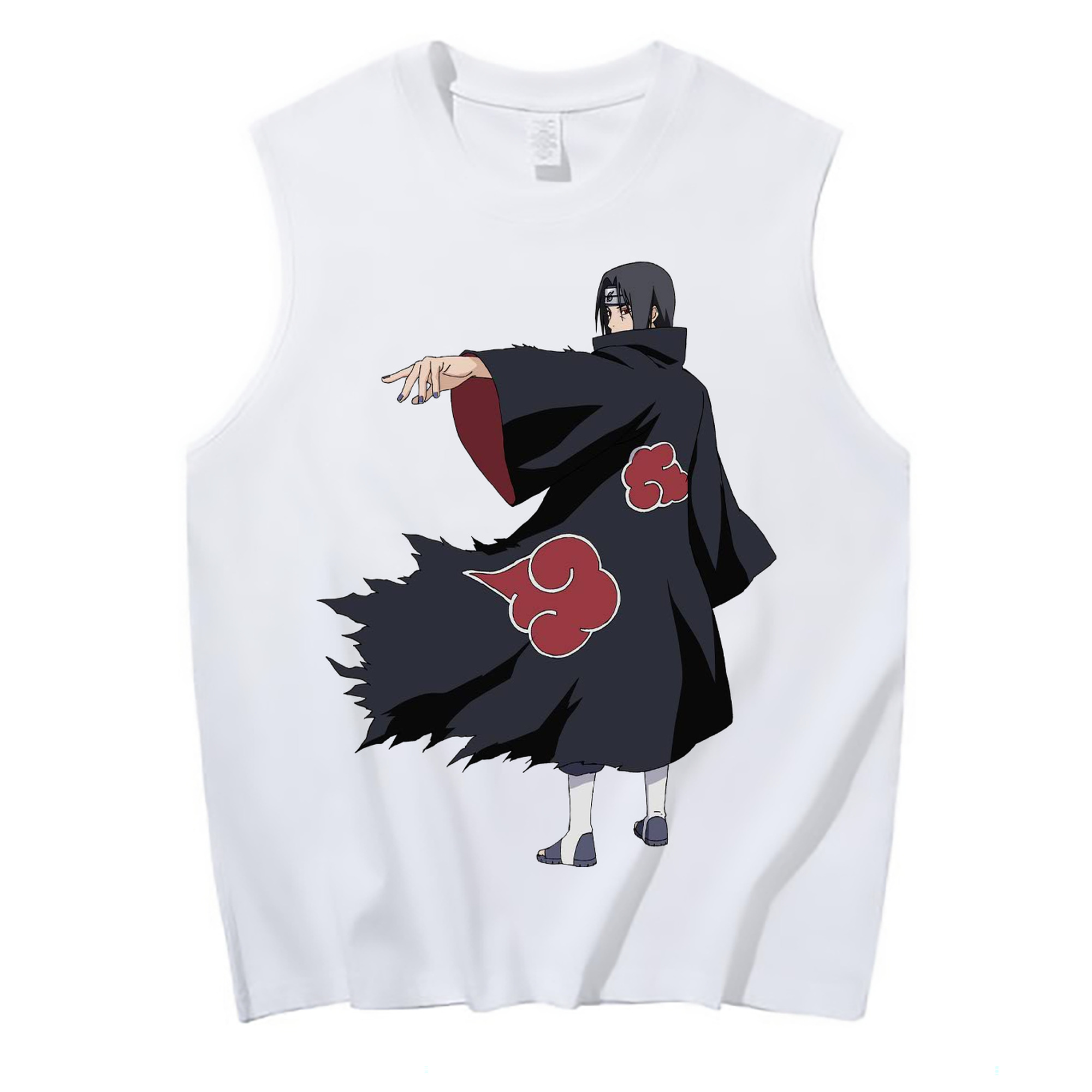 （画像用） NARUTO -ナルト- うちは イタチ Uchiha Itachi コットン100％タンクトップ（フロントプリント）