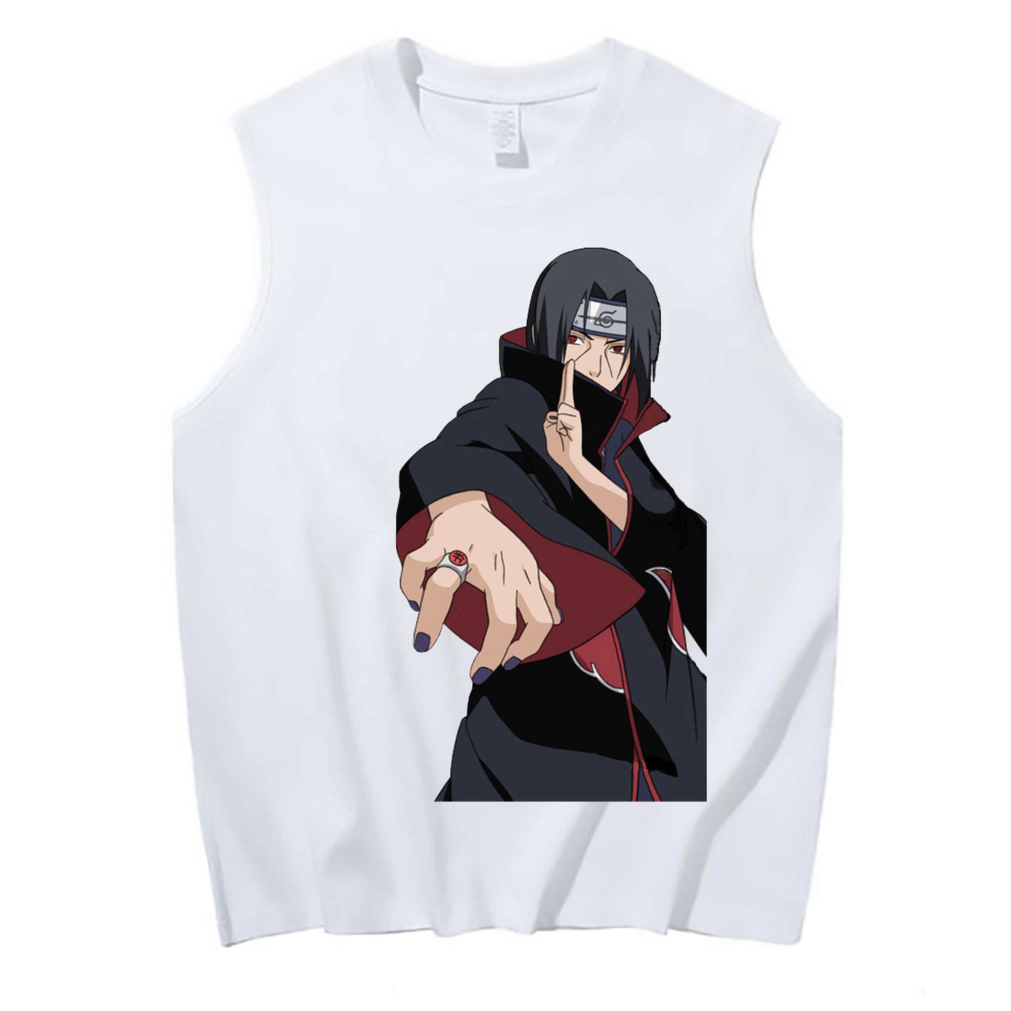 （画像用） NARUTO -ナルト- うちは イタチ Uchiha Itachi コットン100％タンクトップ（フロントプリント）