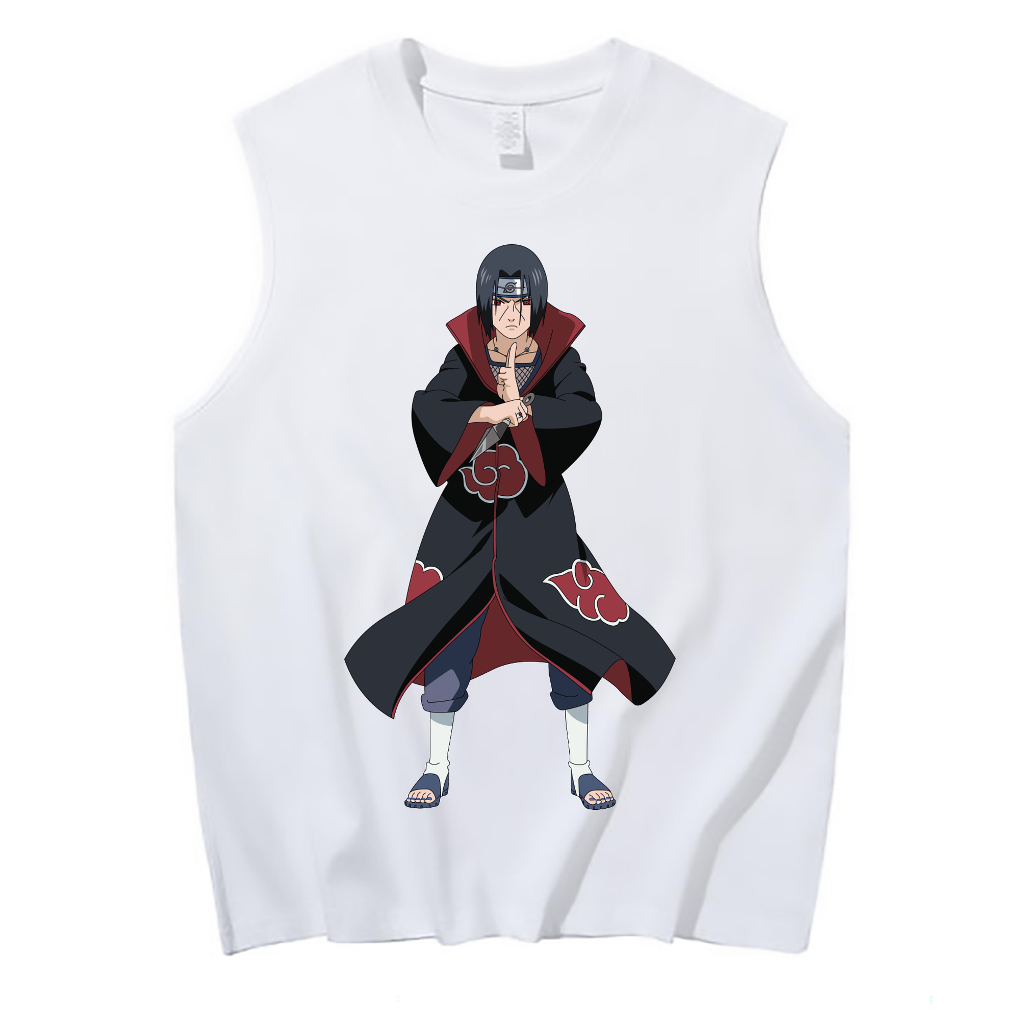 （画像用） NARUTO -ナルト- うちは イタチ Uchiha Itachi コットン100％タンクトップ（フロントプリント）