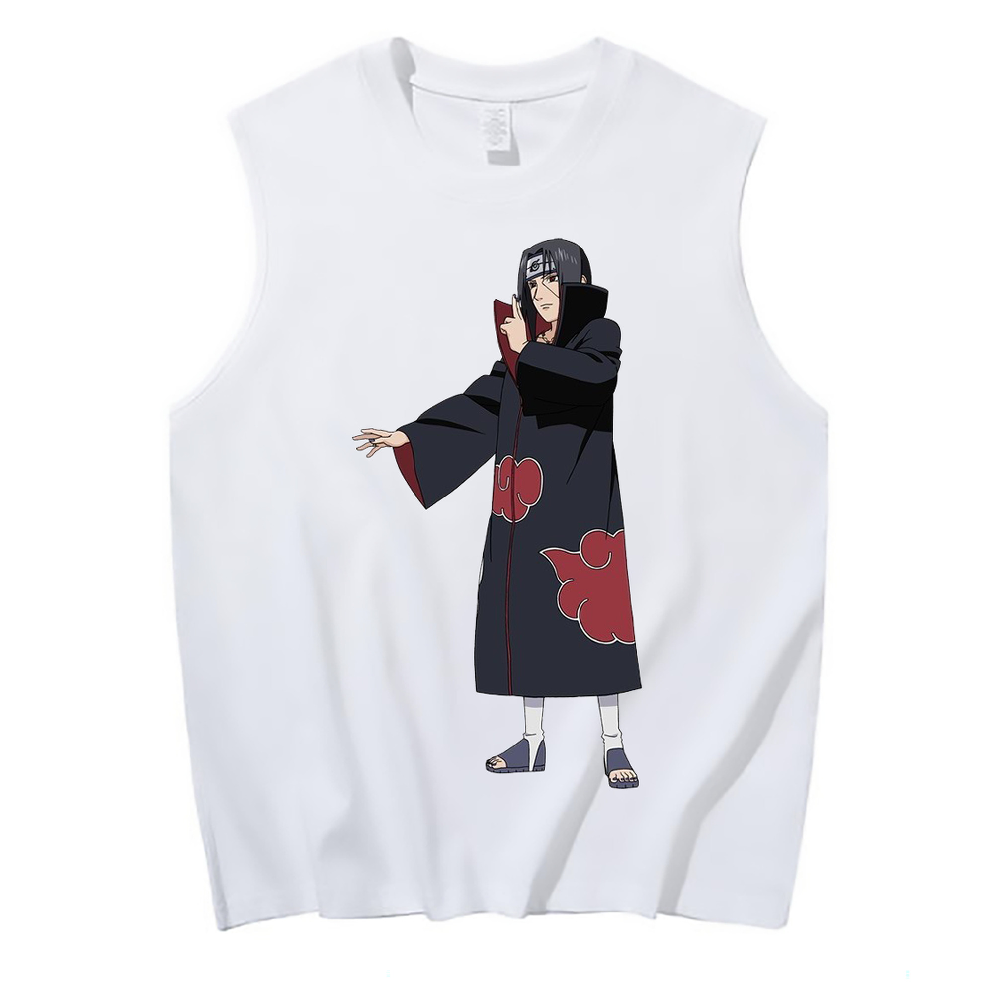 （画像用） NARUTO -ナルト- うちは イタチ Uchiha Itachi コットン100％タンクトップ（フロントプリント）