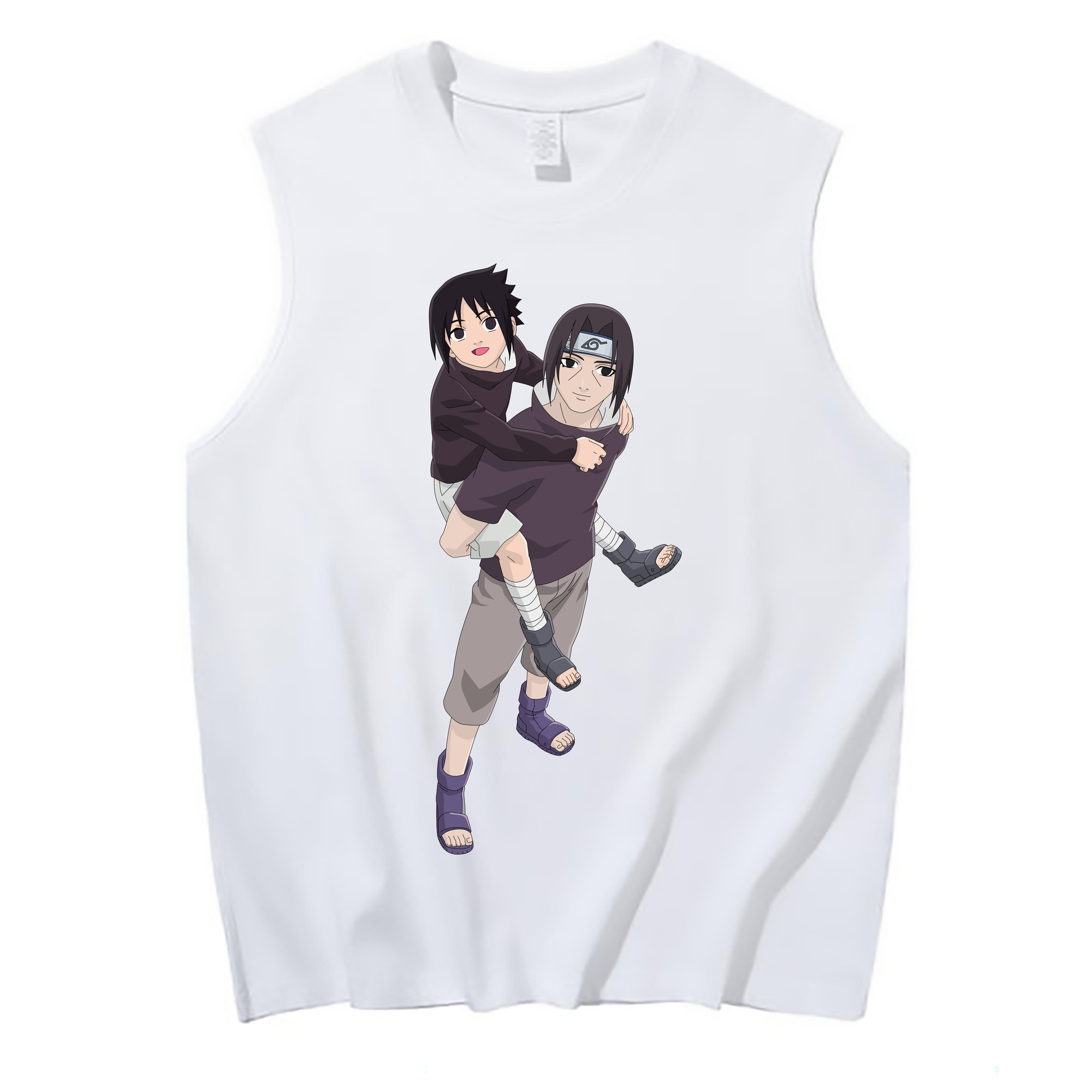 （画像用） NARUTO -ナルト- うちは イタチ Uchiha Itachi コットン100％タンクトップ（フロントプリント）