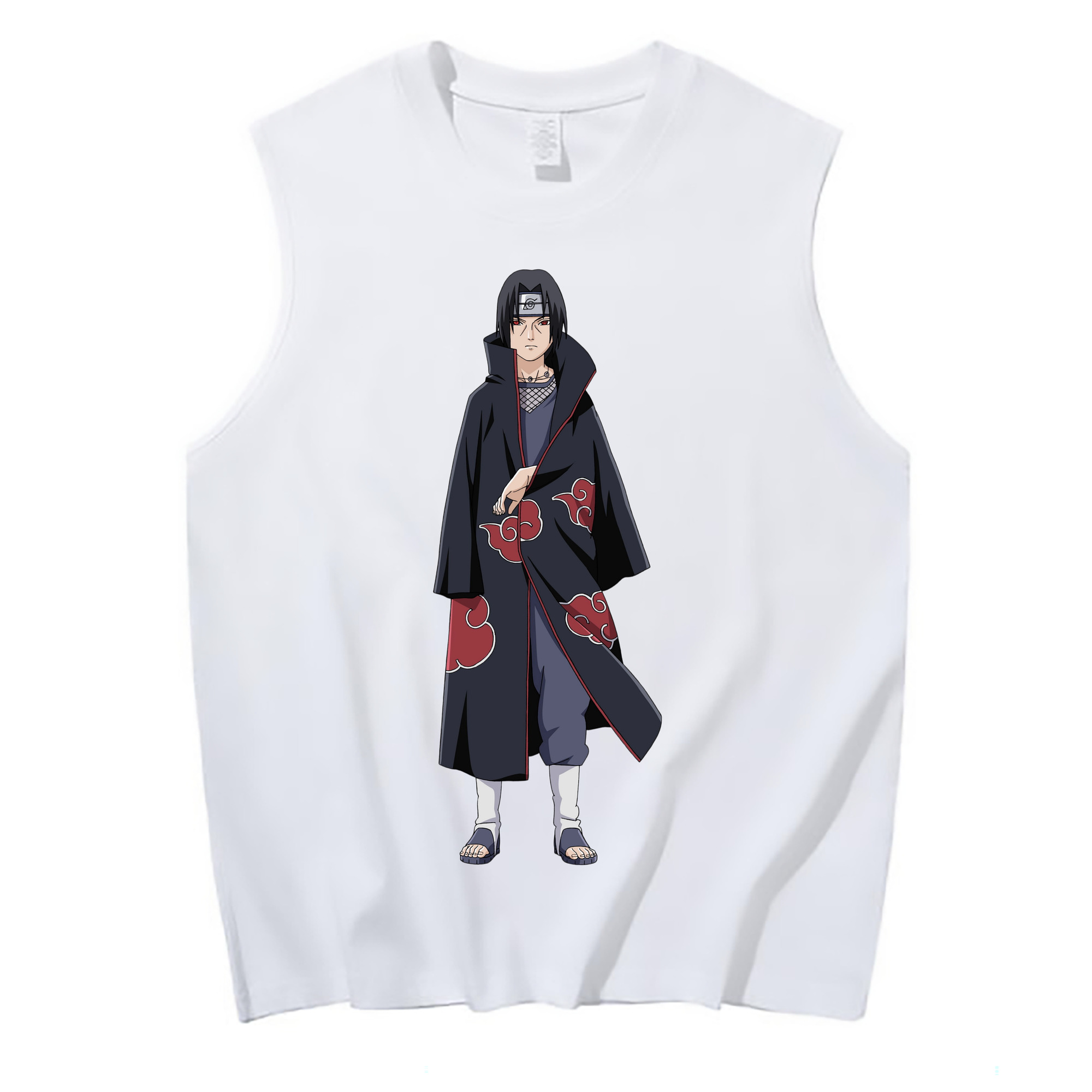 （画像用） NARUTO -ナルト- うちは イタチ Uchiha Itachi コットン100％タンクトップ（フロントプリント）