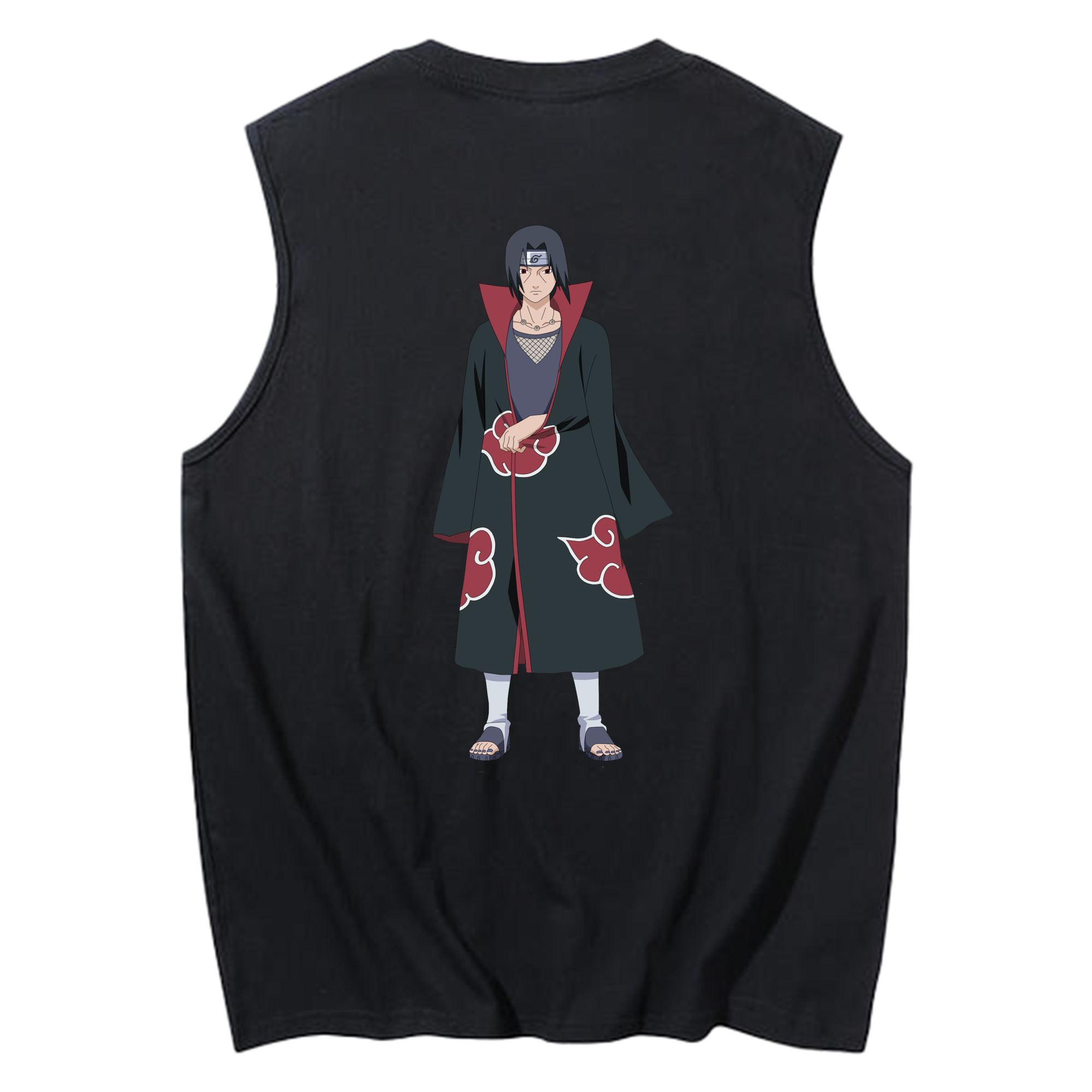 （画像用） NARUTO -ナルト- うちは イタチ Uchiha Itachi コットン100％タンクトップ（背面プリント）