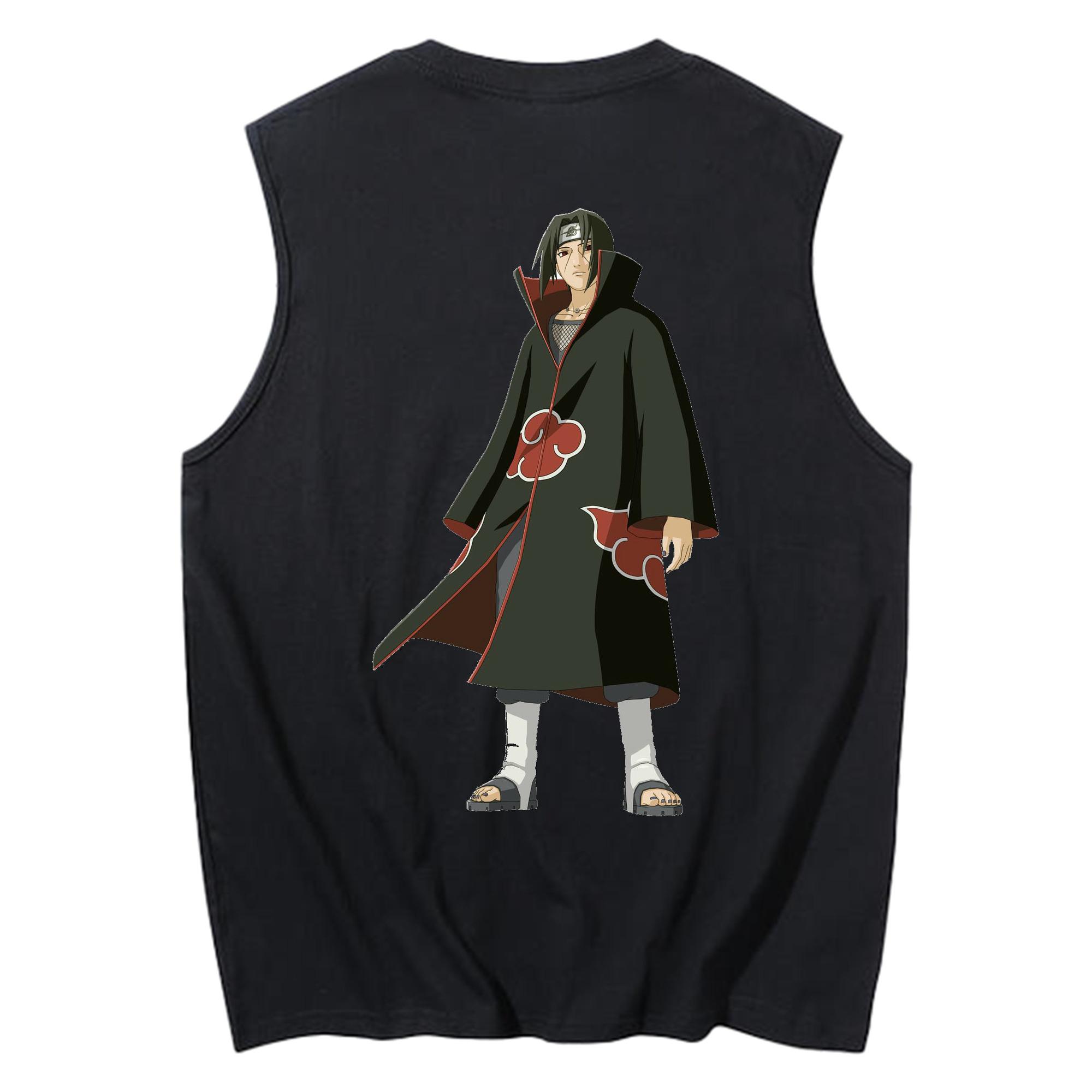 （画像用） NARUTO -ナルト- うちは イタチ Uchiha Itachi コットン100％タンクトップ（背面プリント）