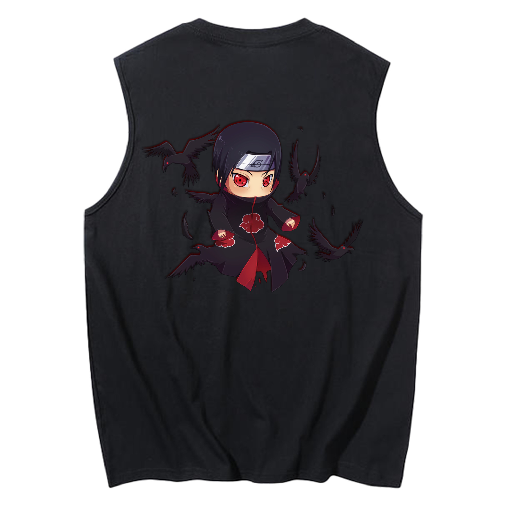 （画像用） NARUTO -ナルト- うちは イタチ Uchiha Itachi コットン100％タンクトップ（背面プリント）