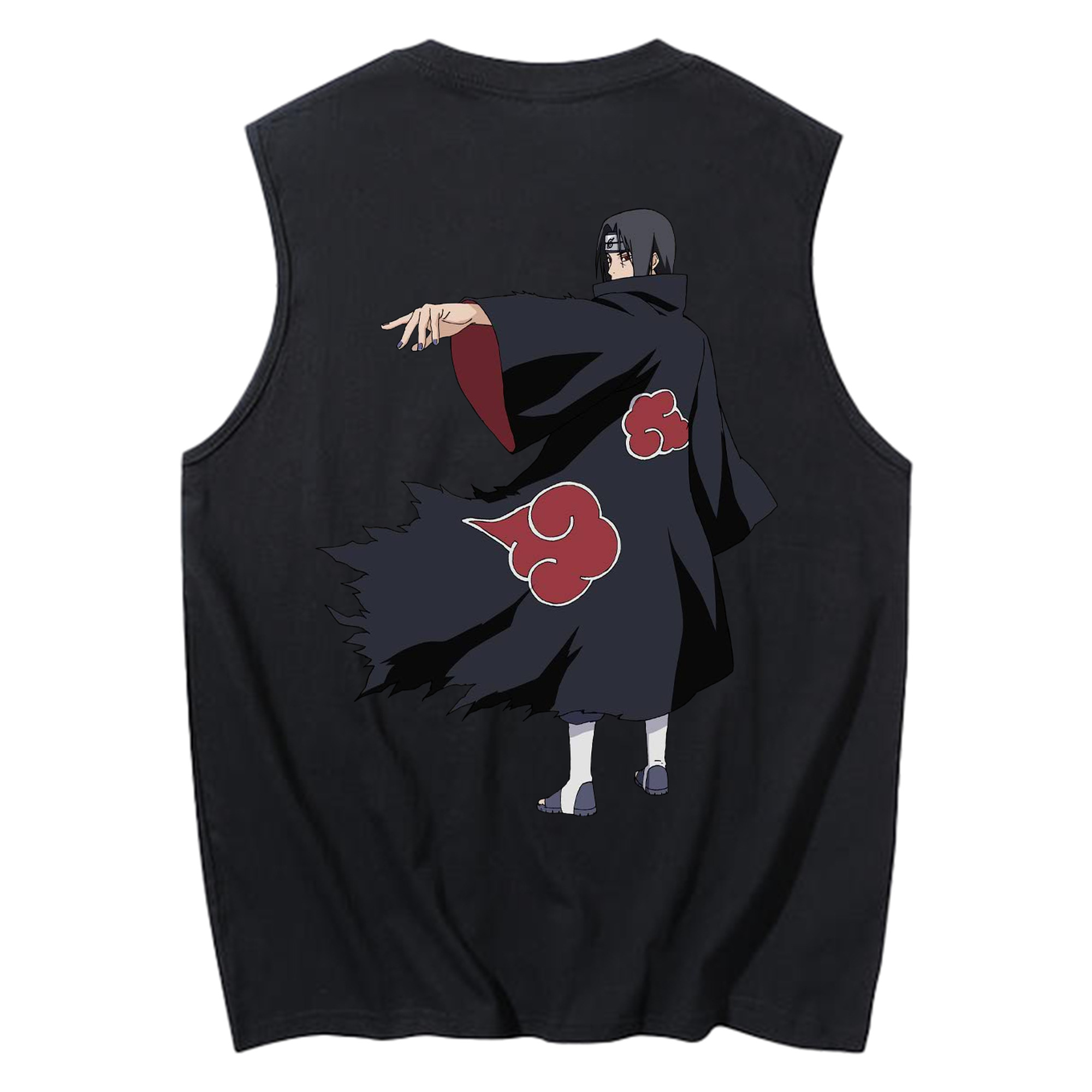 （画像用） NARUTO -ナルト- うちは イタチ Uchiha Itachi コットン100％タンクトップ（背面プリント）