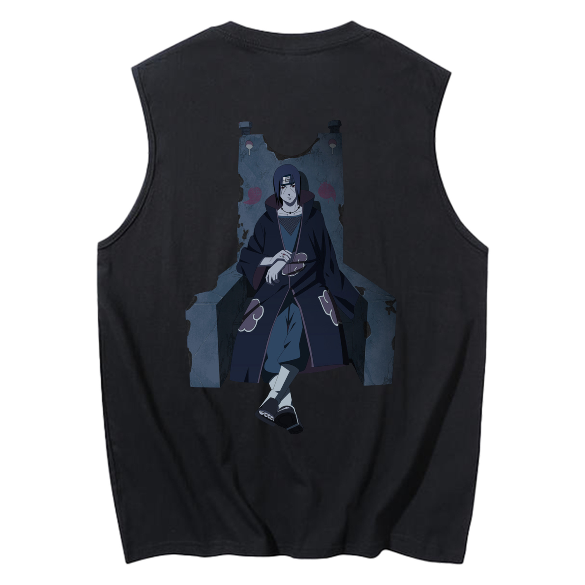 （画像用） NARUTO -ナルト- うちは イタチ Uchiha Itachi コットン100％タンクトップ（背面プリント）