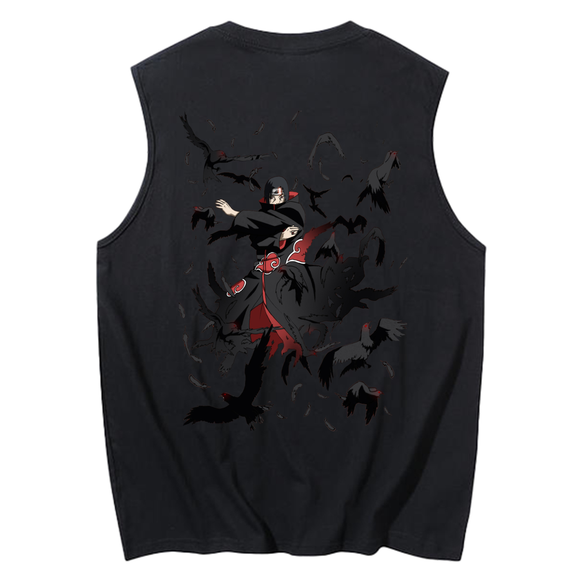 （画像用） NARUTO -ナルト- うちは イタチ Uchiha Itachi コットン100％タンクトップ（背面プリント）