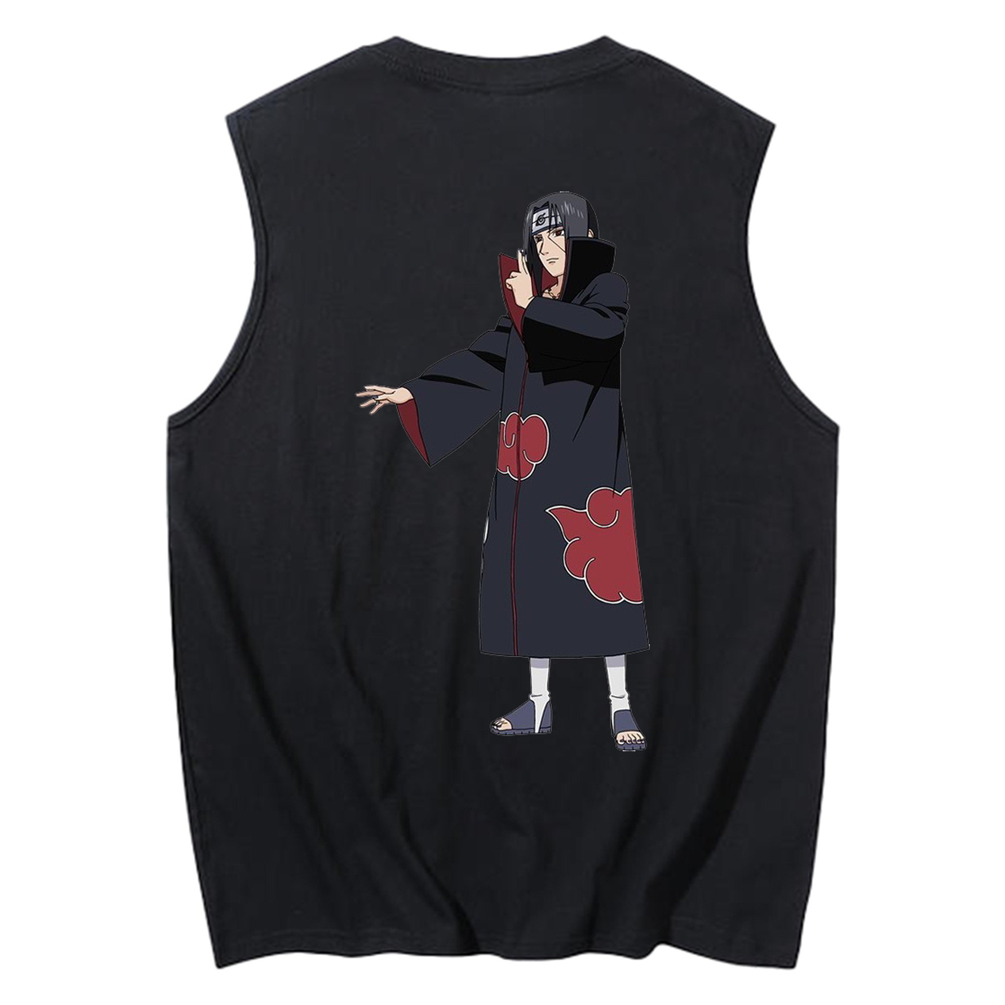 （画像用） NARUTO -ナルト- うちは イタチ Uchiha Itachi コットン100％タンクトップ（背面プリント）