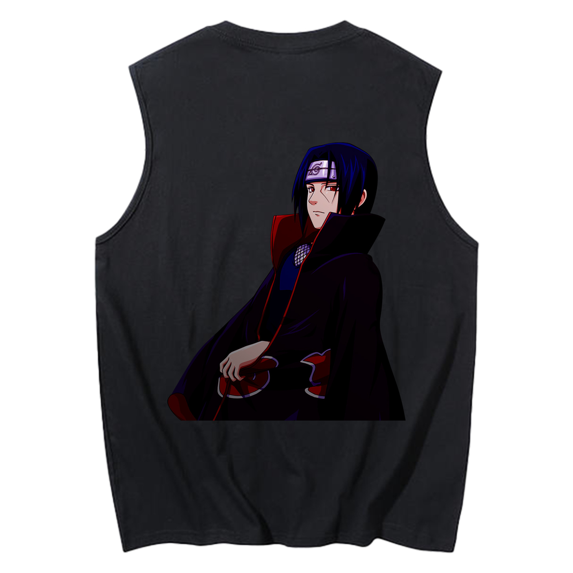 （画像用） NARUTO -ナルト- うちは イタチ Uchiha Itachi コットン100％タンクトップ（背面プリント）
