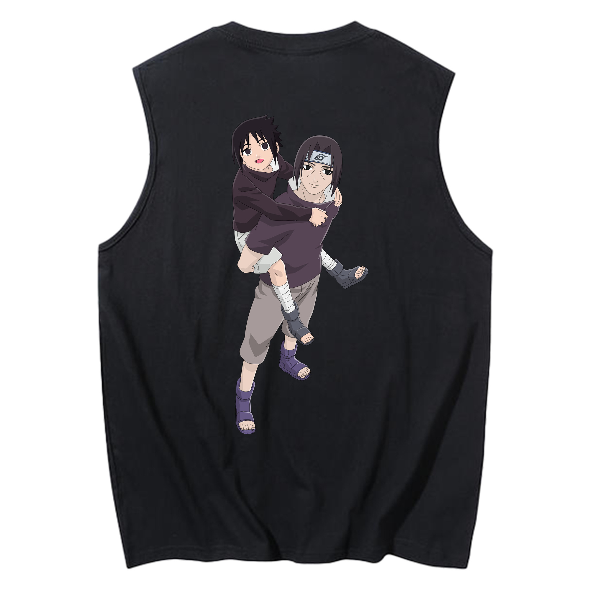 （画像用） NARUTO -ナルト- うちは イタチ Uchiha Itachi コットン100％タンクトップ（背面プリント）
