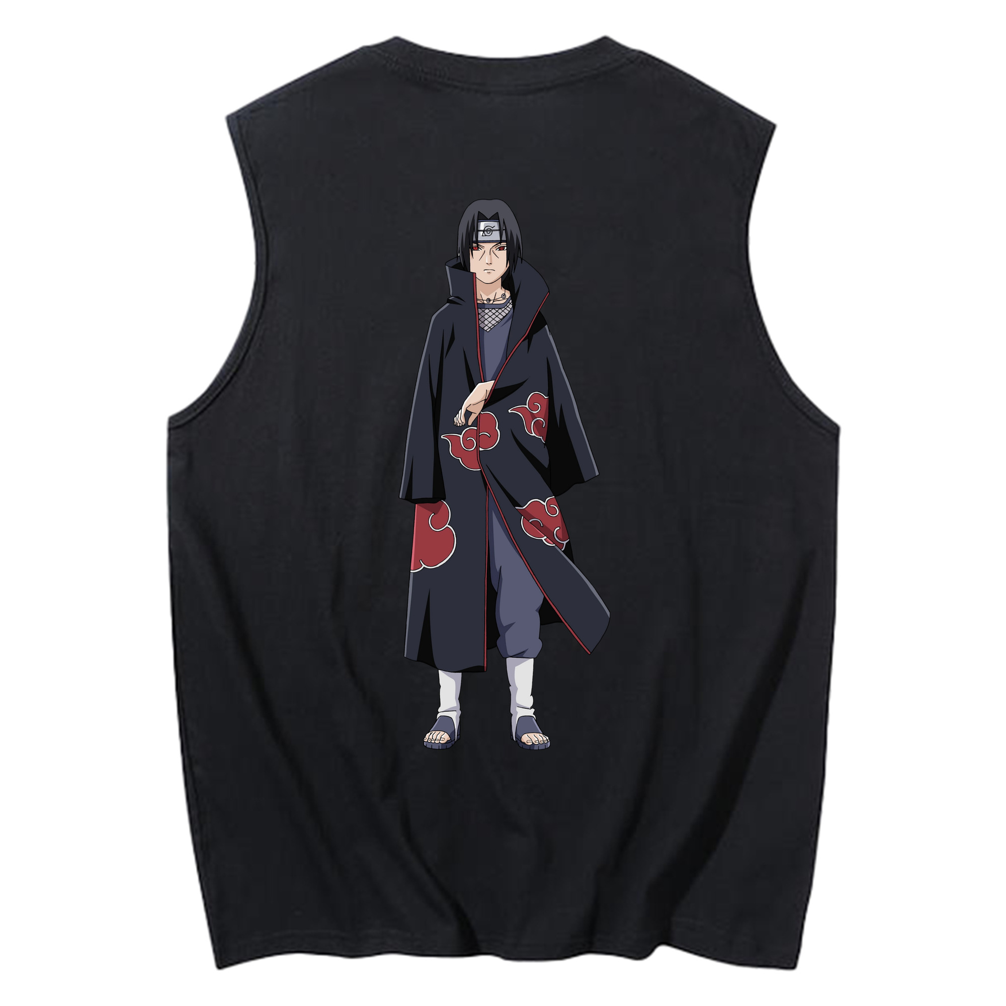 （画像用） NARUTO -ナルト- うちは イタチ Uchiha Itachi コットン100％タンクトップ（背面プリント）