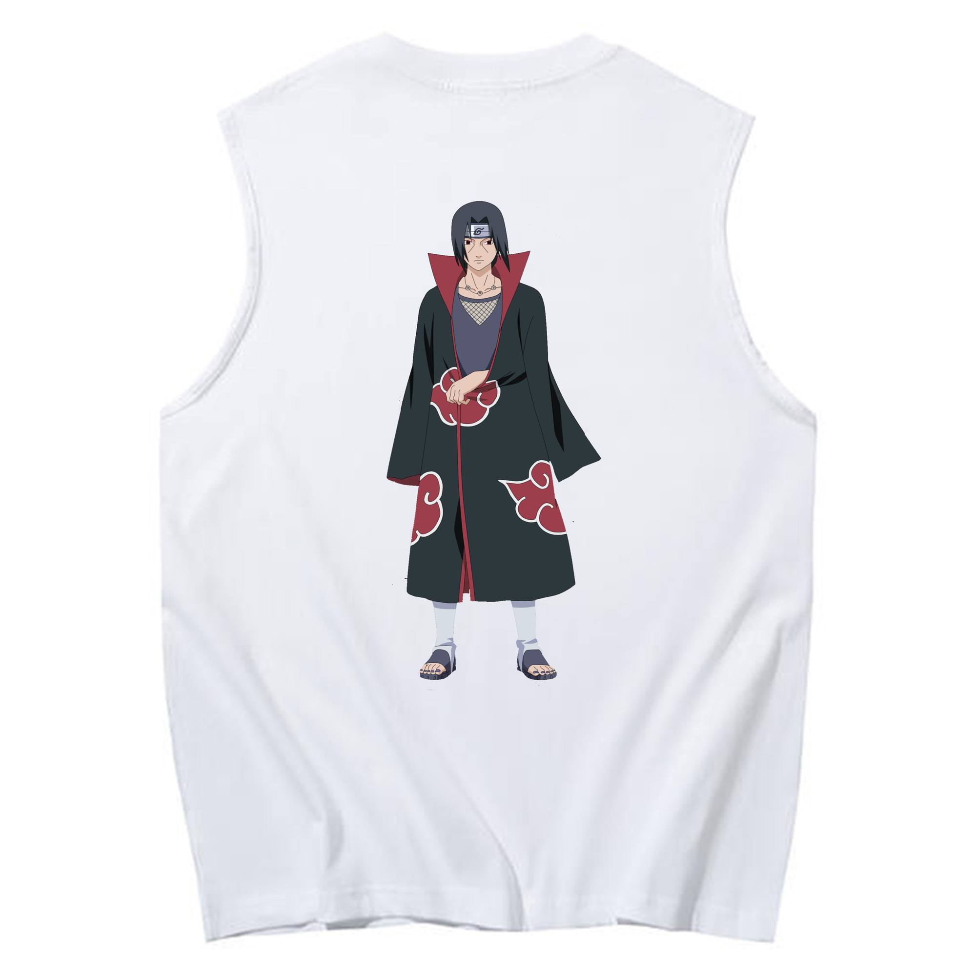 （画像用） NARUTO -ナルト- うちは イタチ Uchiha Itachi コットン100％タンクトップ（背面プリント）
