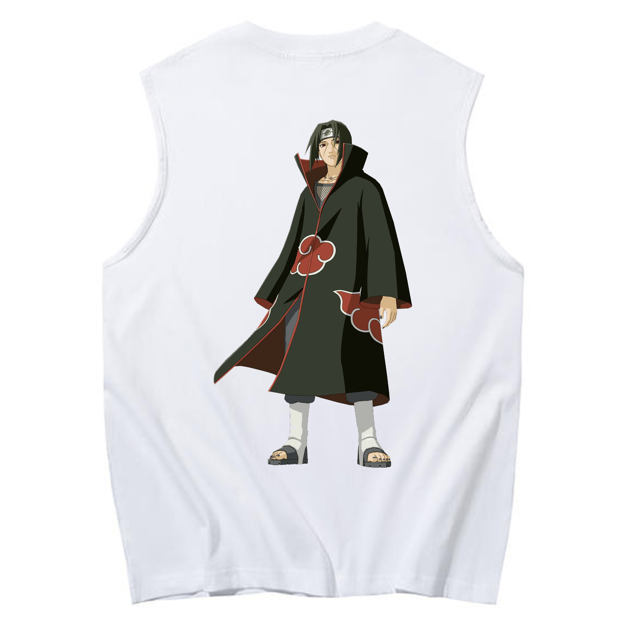 （画像用） NARUTO -ナルト- うちは イタチ Uchiha Itachi コットン100％タンクトップ（背面プリント）
