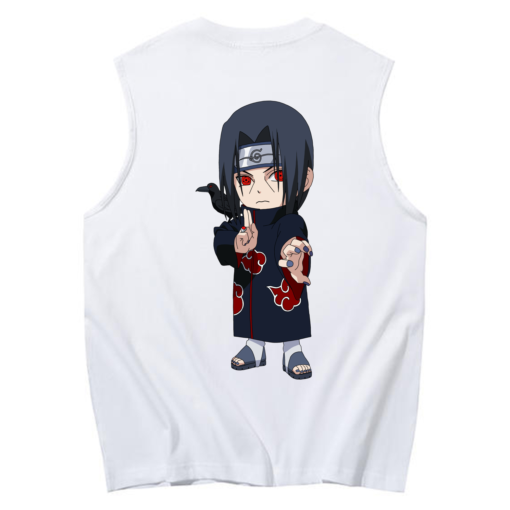 （画像用） NARUTO -ナルト- うちは イタチ Uchiha Itachi コットン100％タンクトップ（背面プリント）