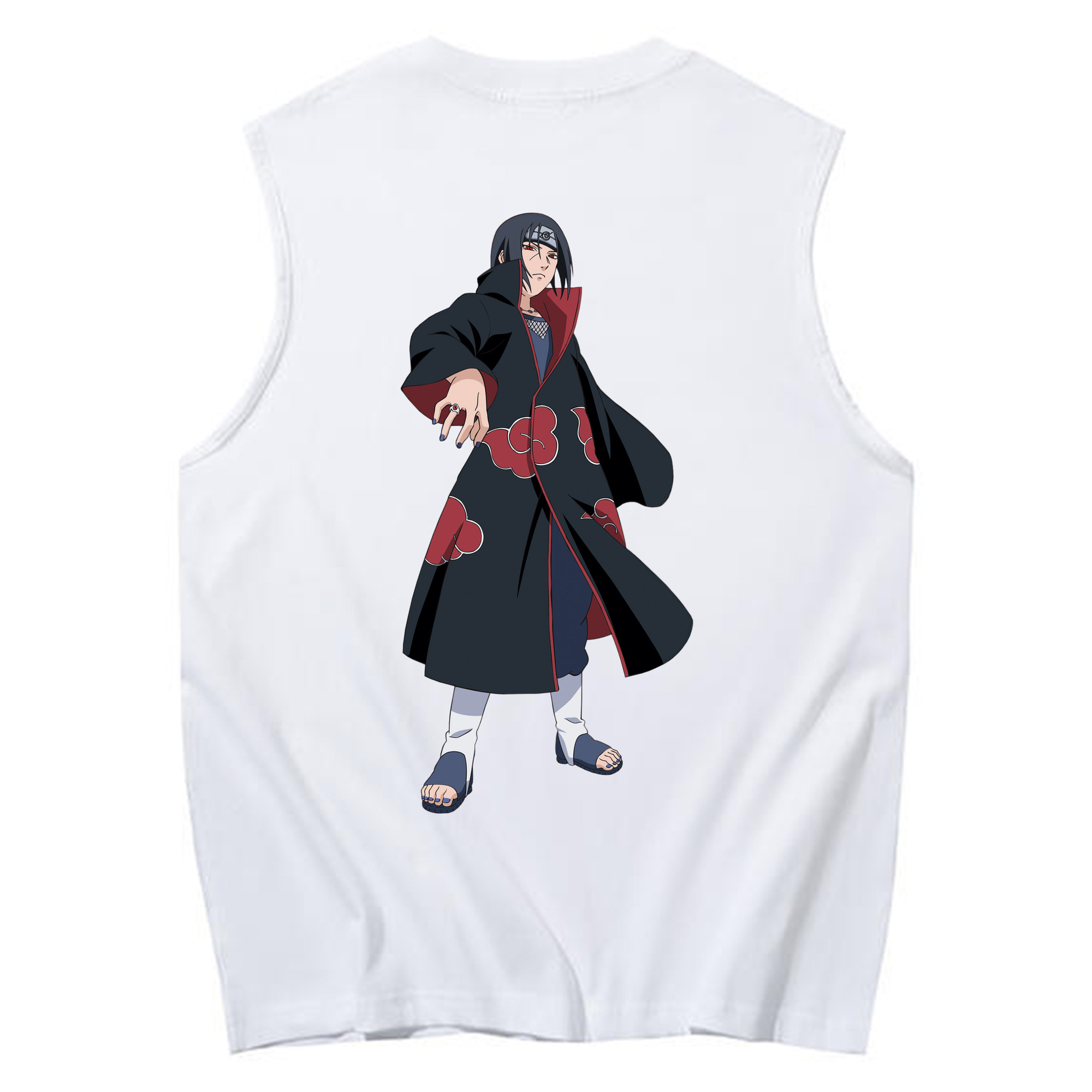 （画像用） NARUTO -ナルト- うちは イタチ Uchiha Itachi コットン100％タンクトップ（背面プリント）
