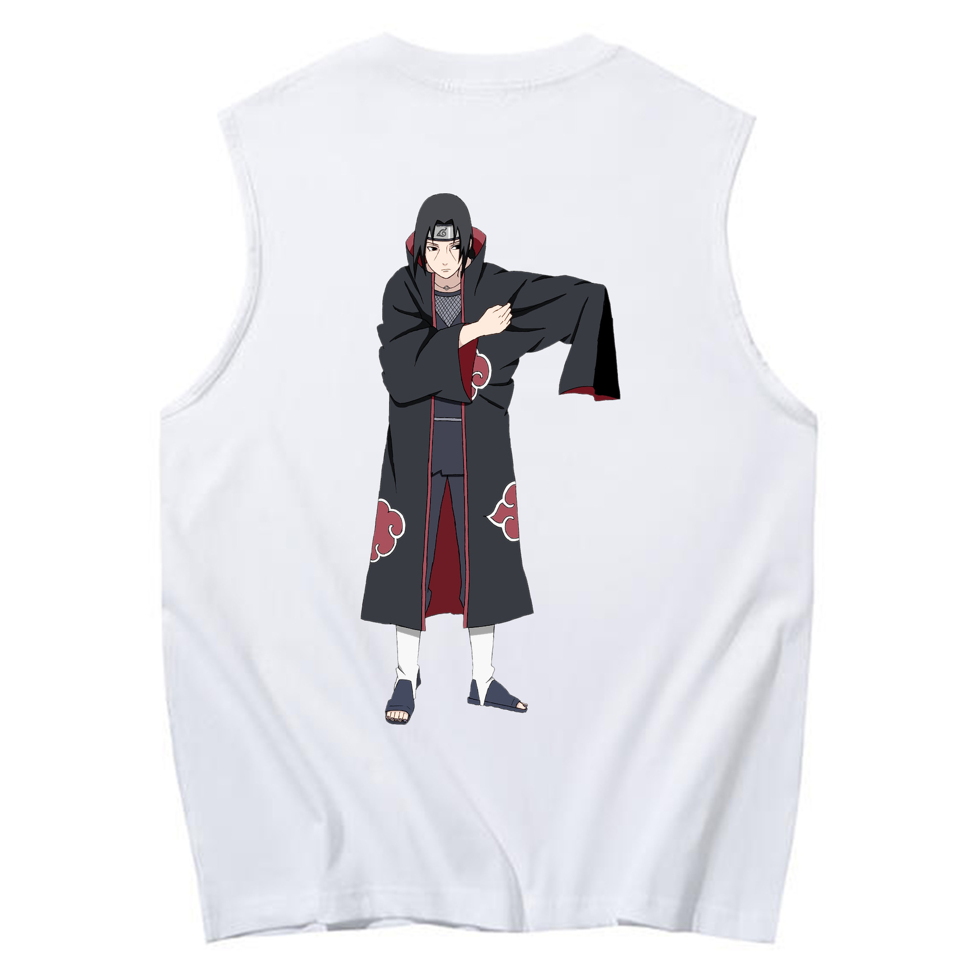 （画像用） NARUTO -ナルト- うちは イタチ Uchiha Itachi コットン100％タンクトップ（背面プリント）
